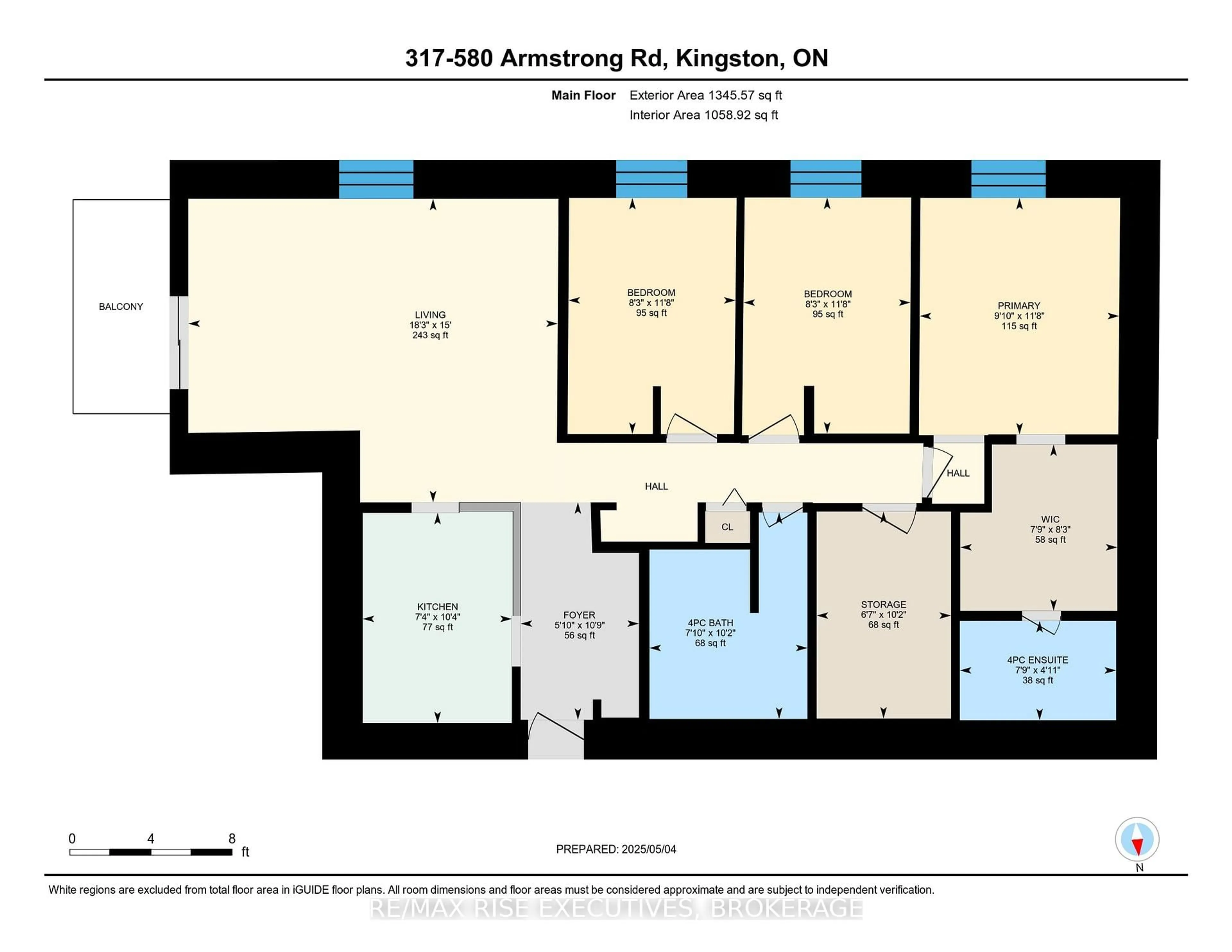 Floor plan for 580 Armstrong Rd #317, Kingston Ontario K7M 8M3