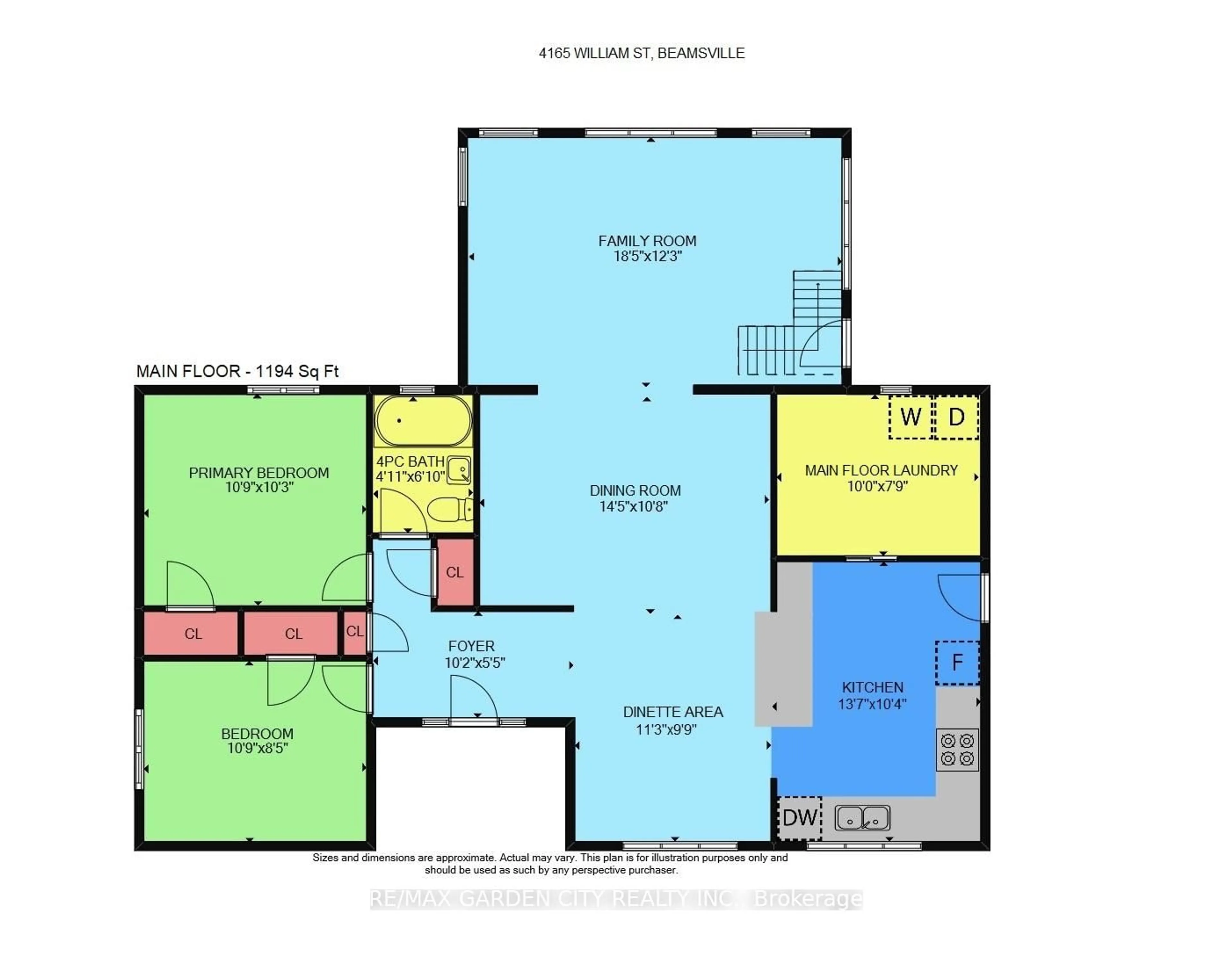 Floor plan for 4165 WILLIAM St, Lincoln Ontario L3J 0K7