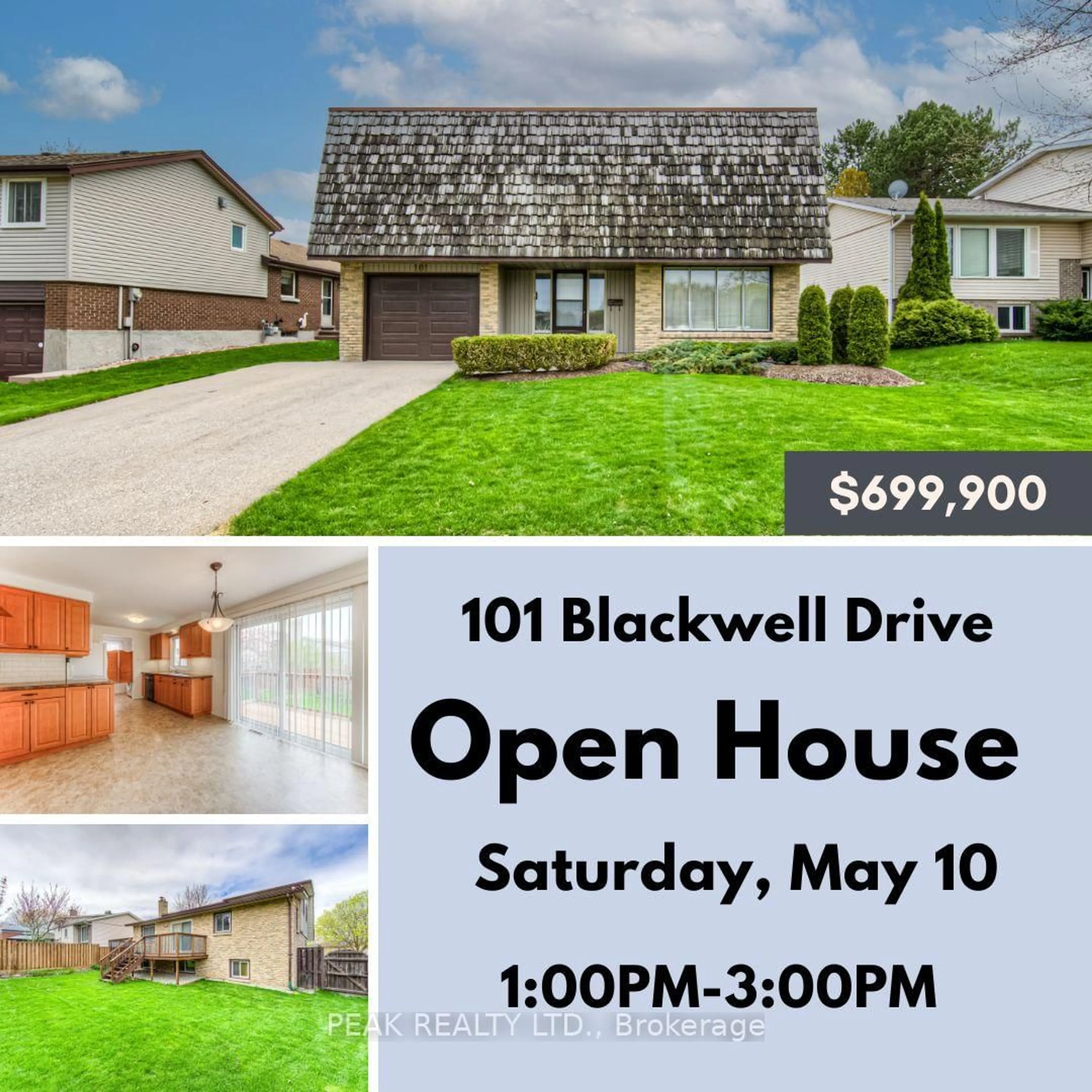 Home with brick exterior material, street for 101 Blackwell Dr, Kitchener Ontario N2N 1S8