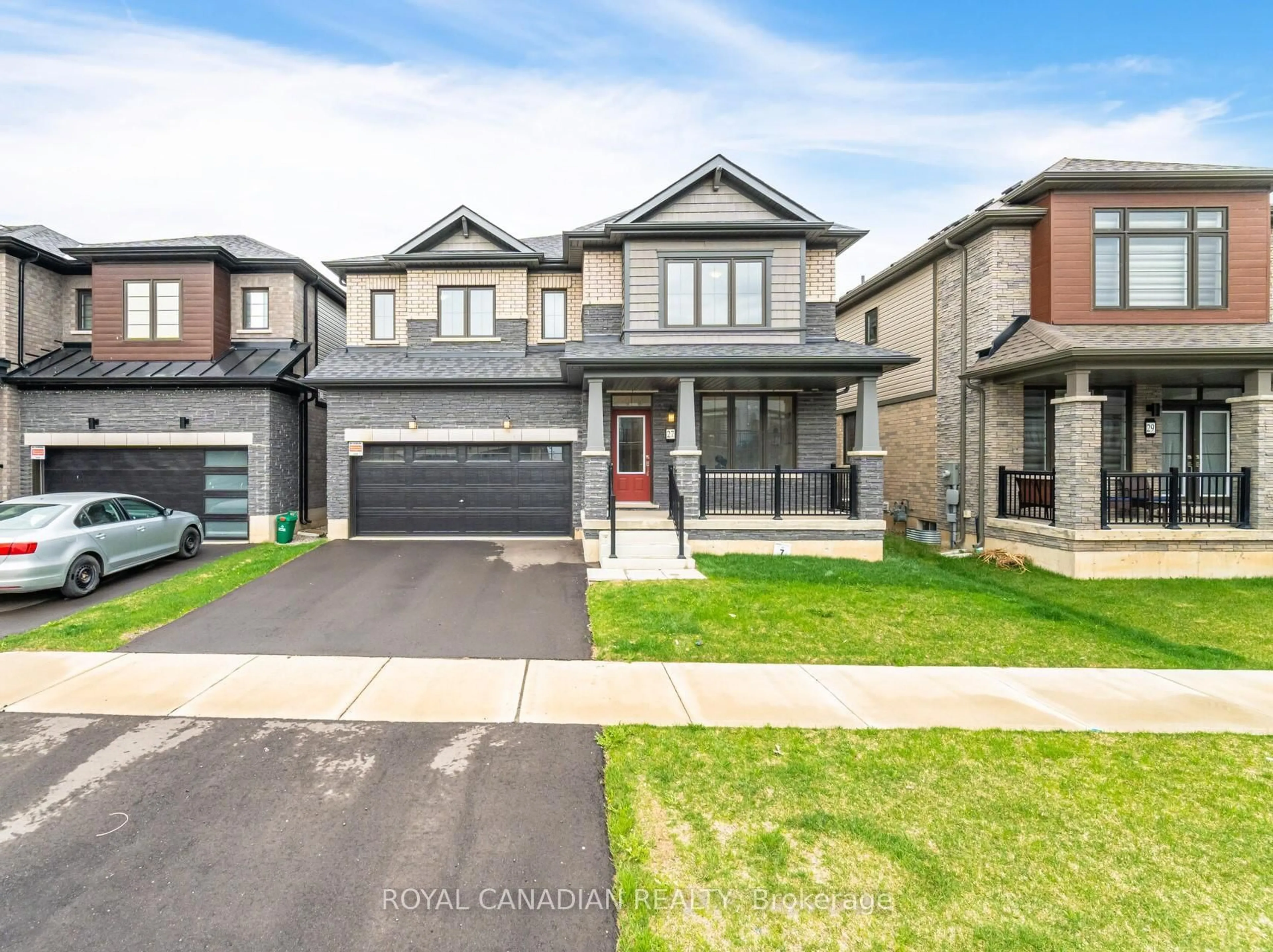 Home with brick exterior material, street for 27 Bee Cres, Brantford Ontario N3T 0V7