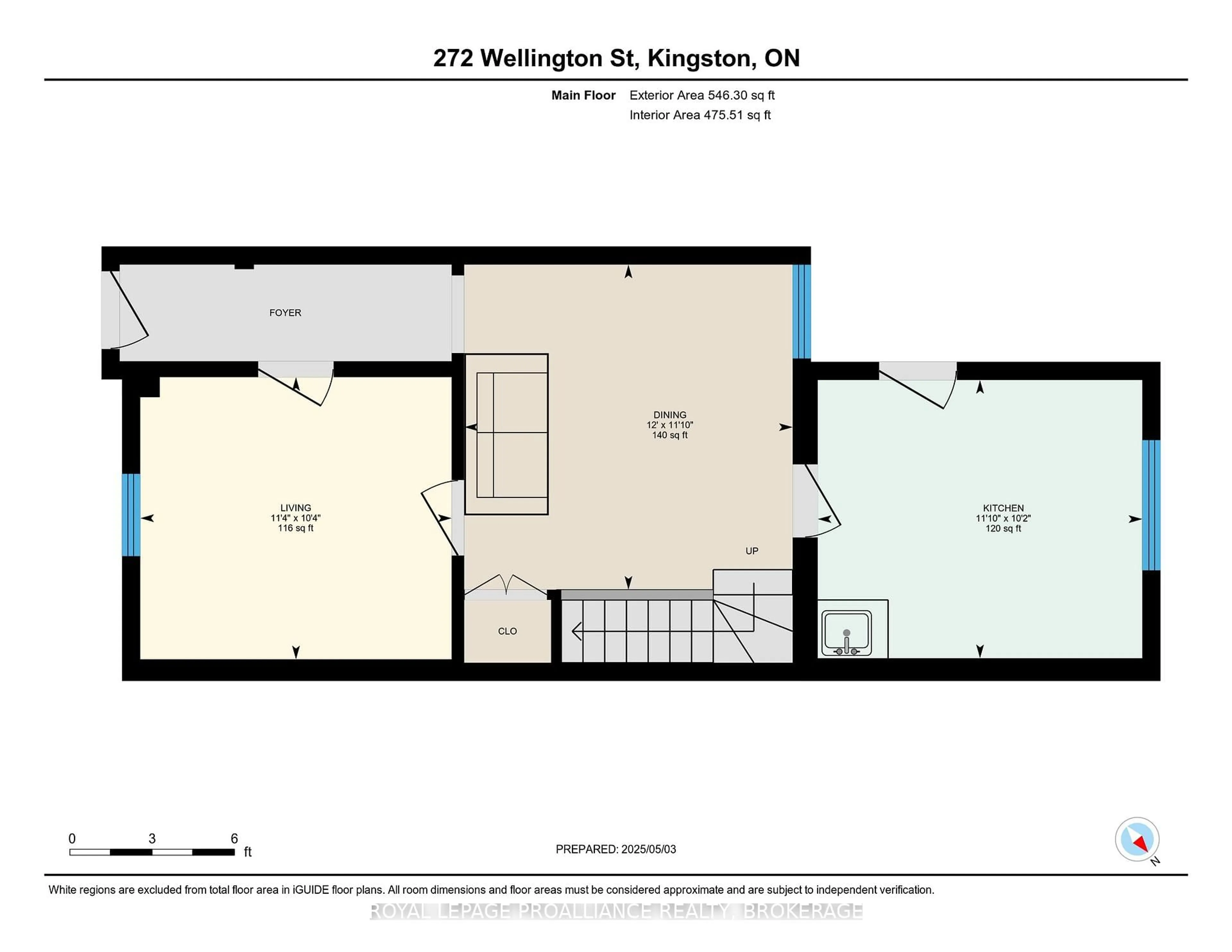 Floor plan for 272 Wellington St, Kingston Ontario K7K 2Z1