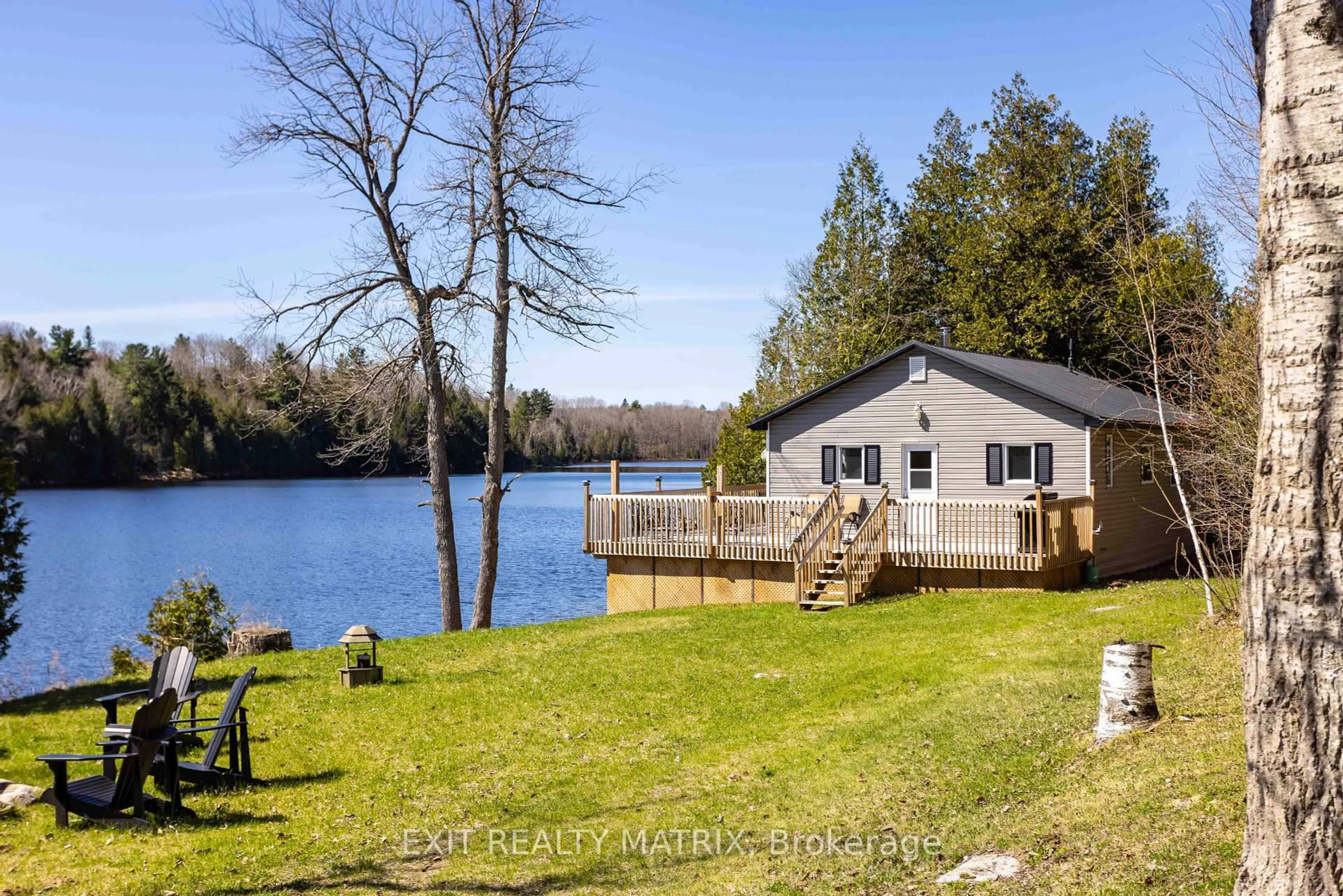 A pic from outside/outdoor area/front of a property/back of a property/a pic from drone, water/lake/river/ocean view for 1683 North Rd, Mountain Grove Ontario K0H 2E0