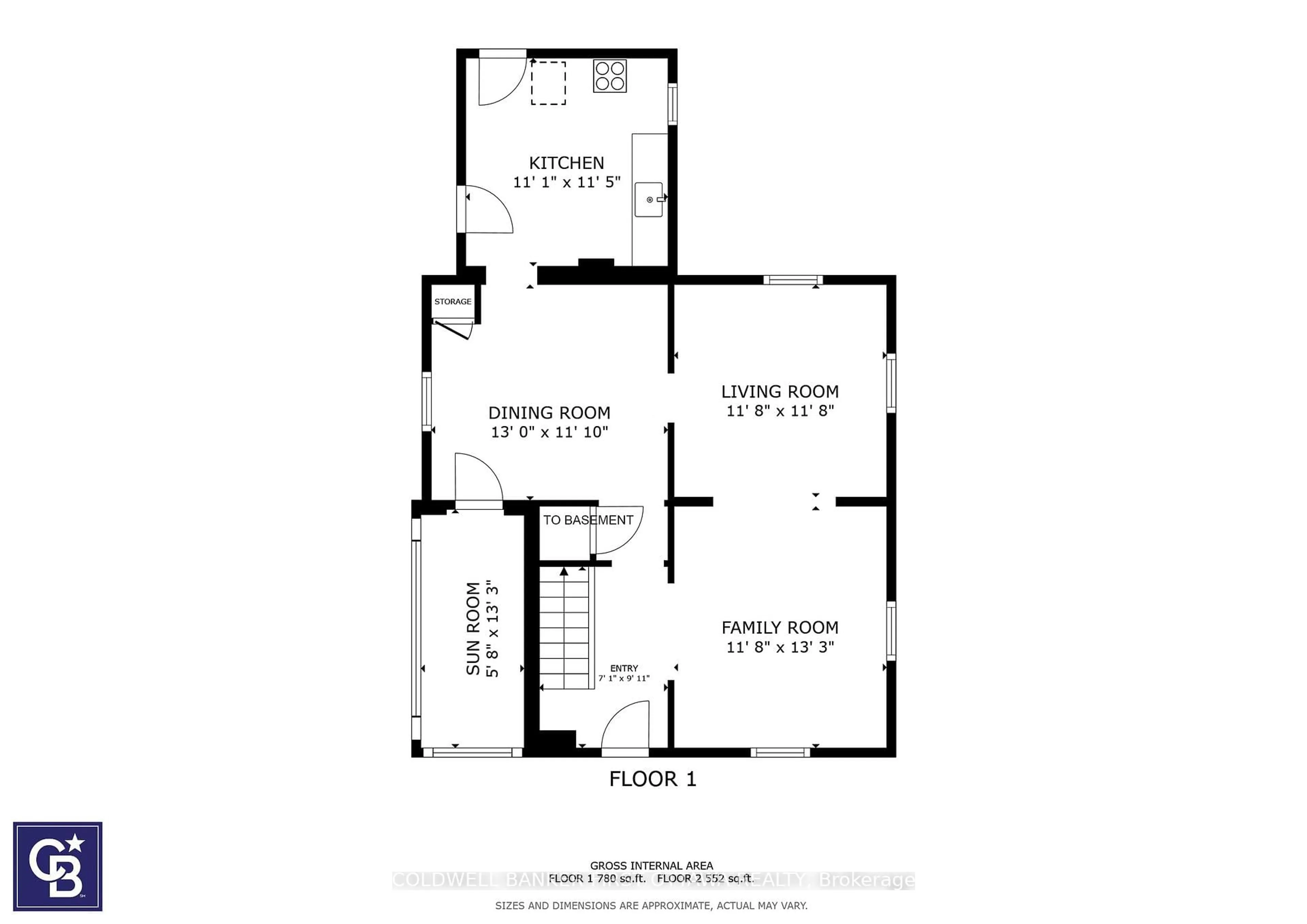 Floor plan for 32 Drummond St, Perth Ontario K7H 1E9