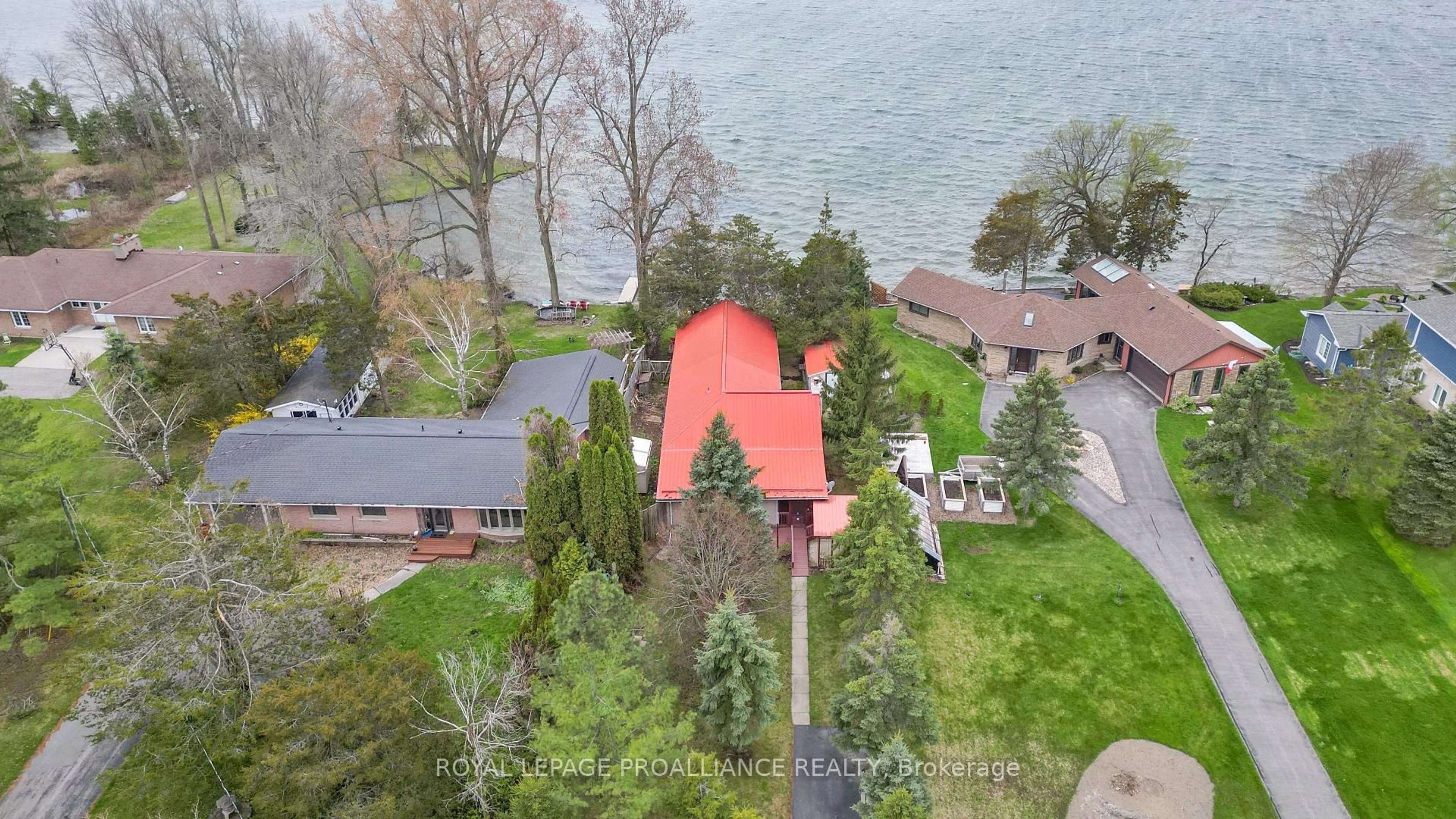 A pic from outside/outdoor area/front of a property/back of a property/a pic from drone, water/lake/river/ocean view for 340 County Road 7 N/A, Prince Edward County Ontario K0K 2T0