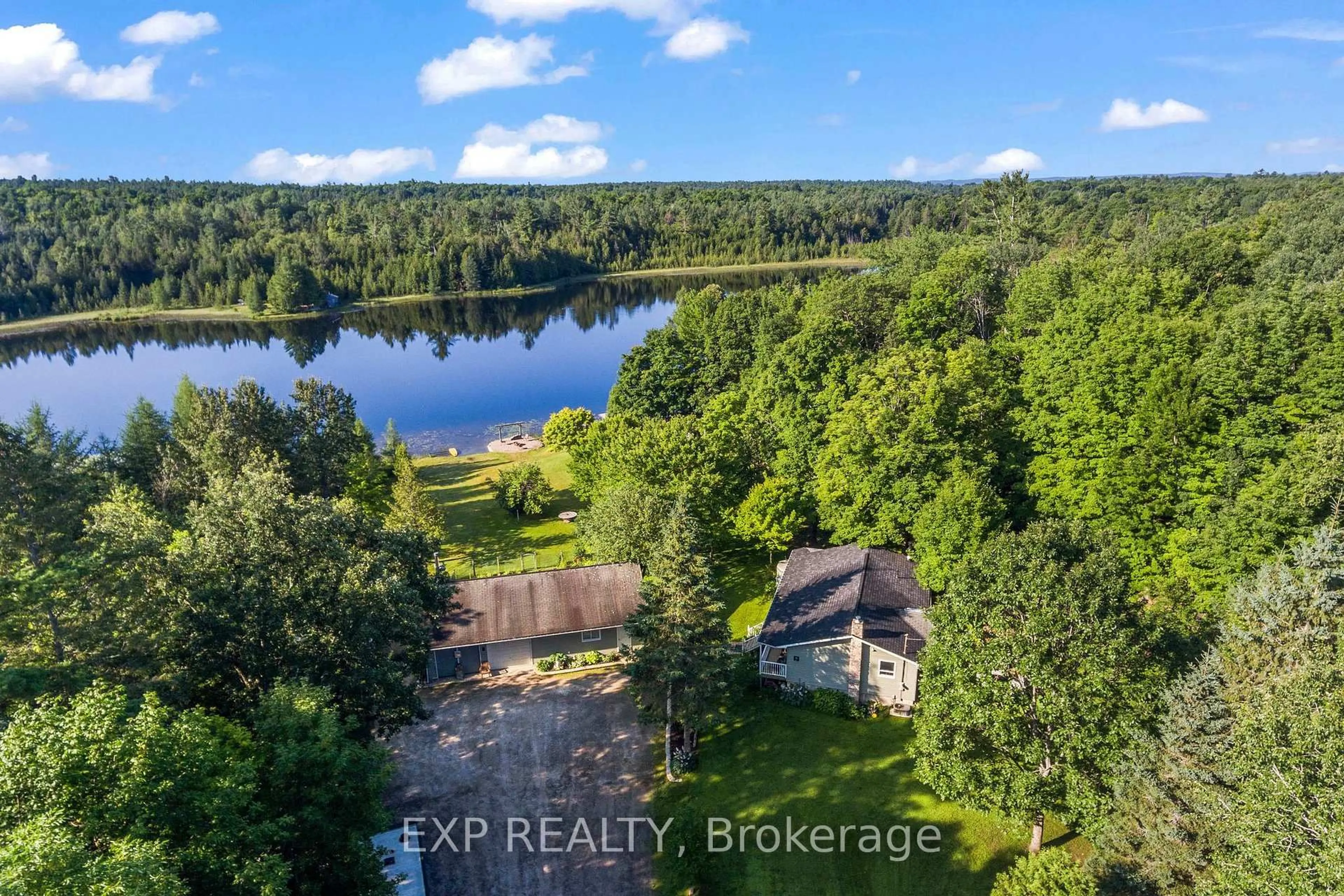 A pic from outside/outdoor area/front of a property/back of a property/a pic from drone, water/lake/river/ocean view for 1813 Pucker St, Renfrew Ontario K7V 3Z9