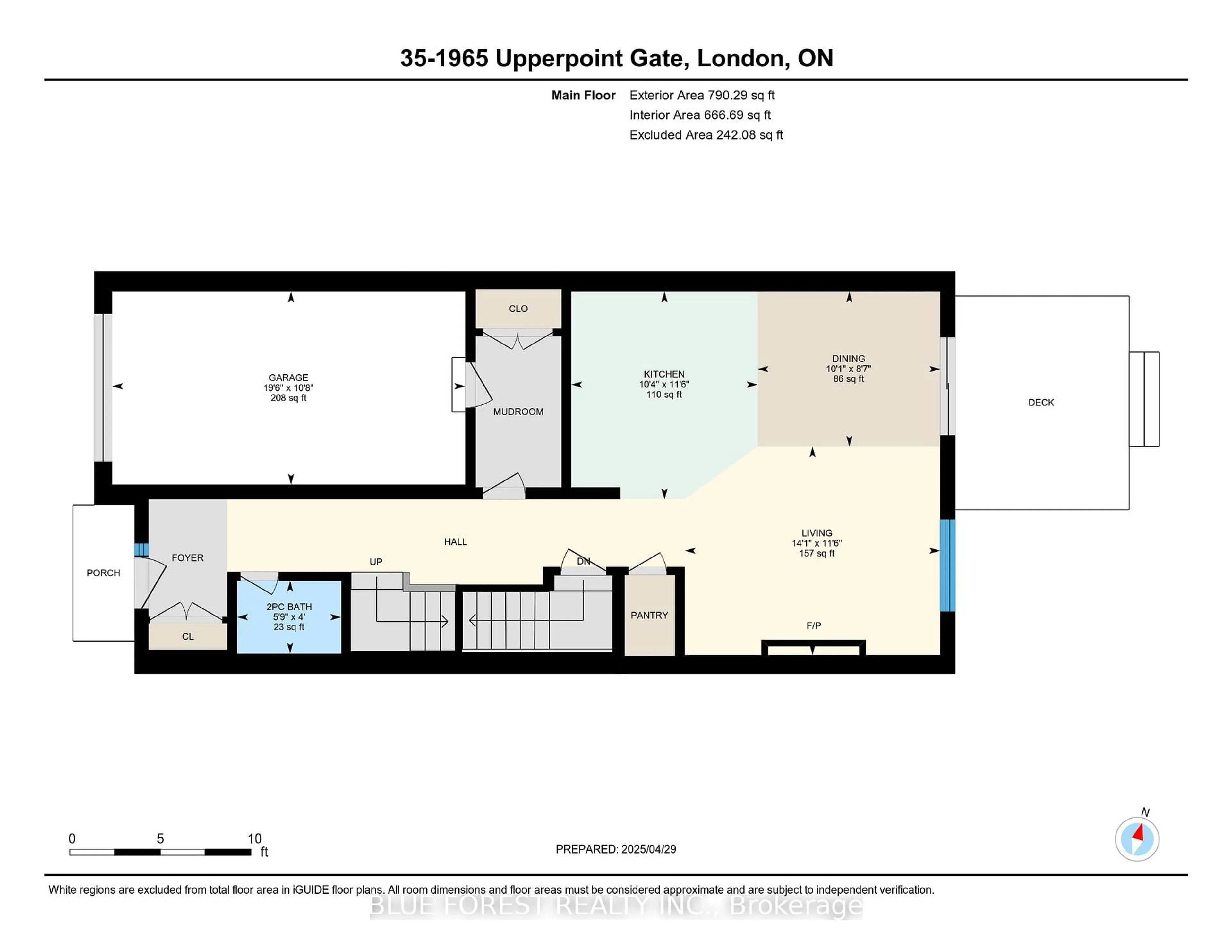 Floor plan for 1965 Upperpoint Gate #35, London South Ontario N6K 0K2