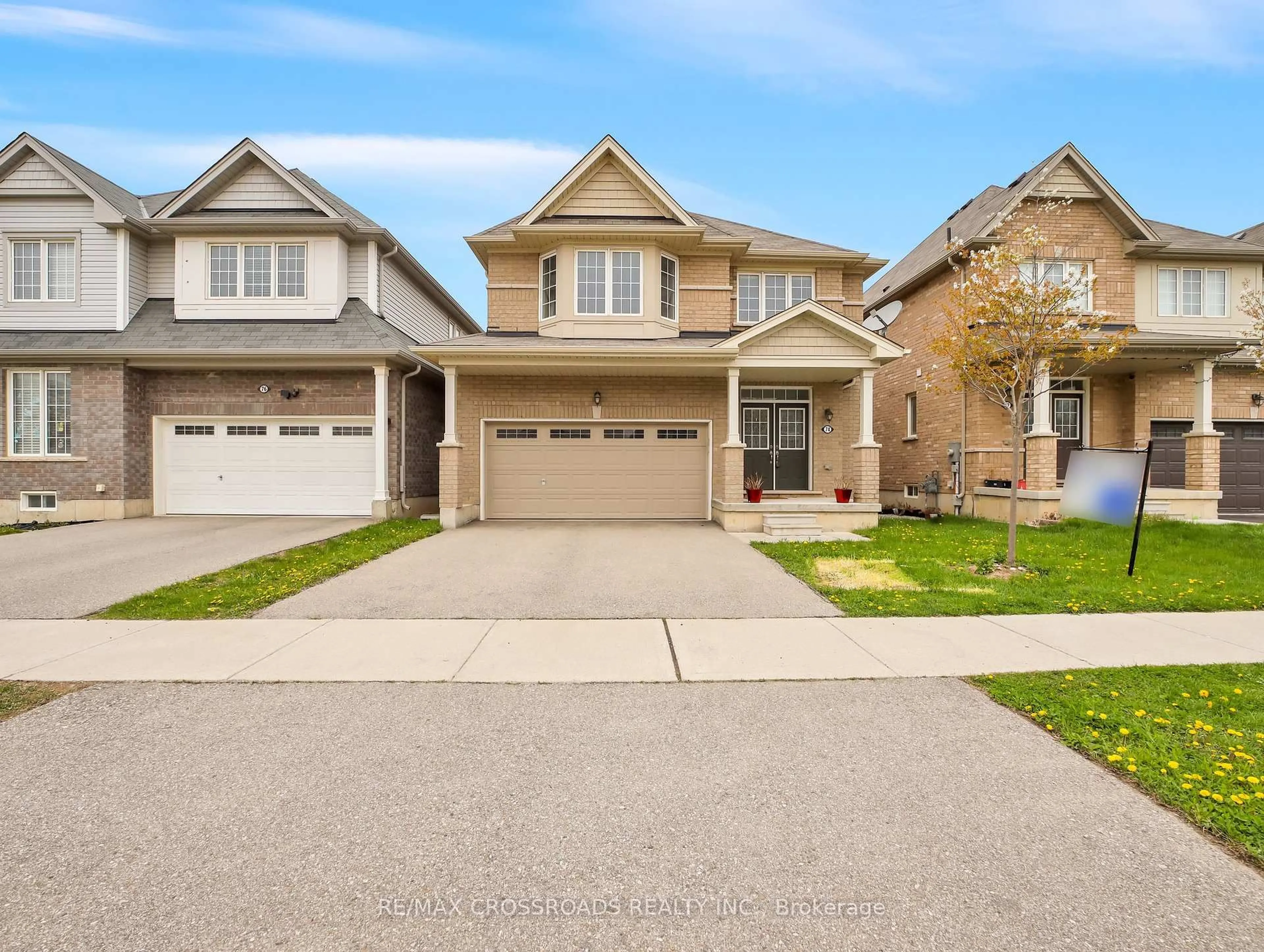Home with brick exterior material, street for 74 longboat Run W Rd, Brantford Ontario N3T 5N5