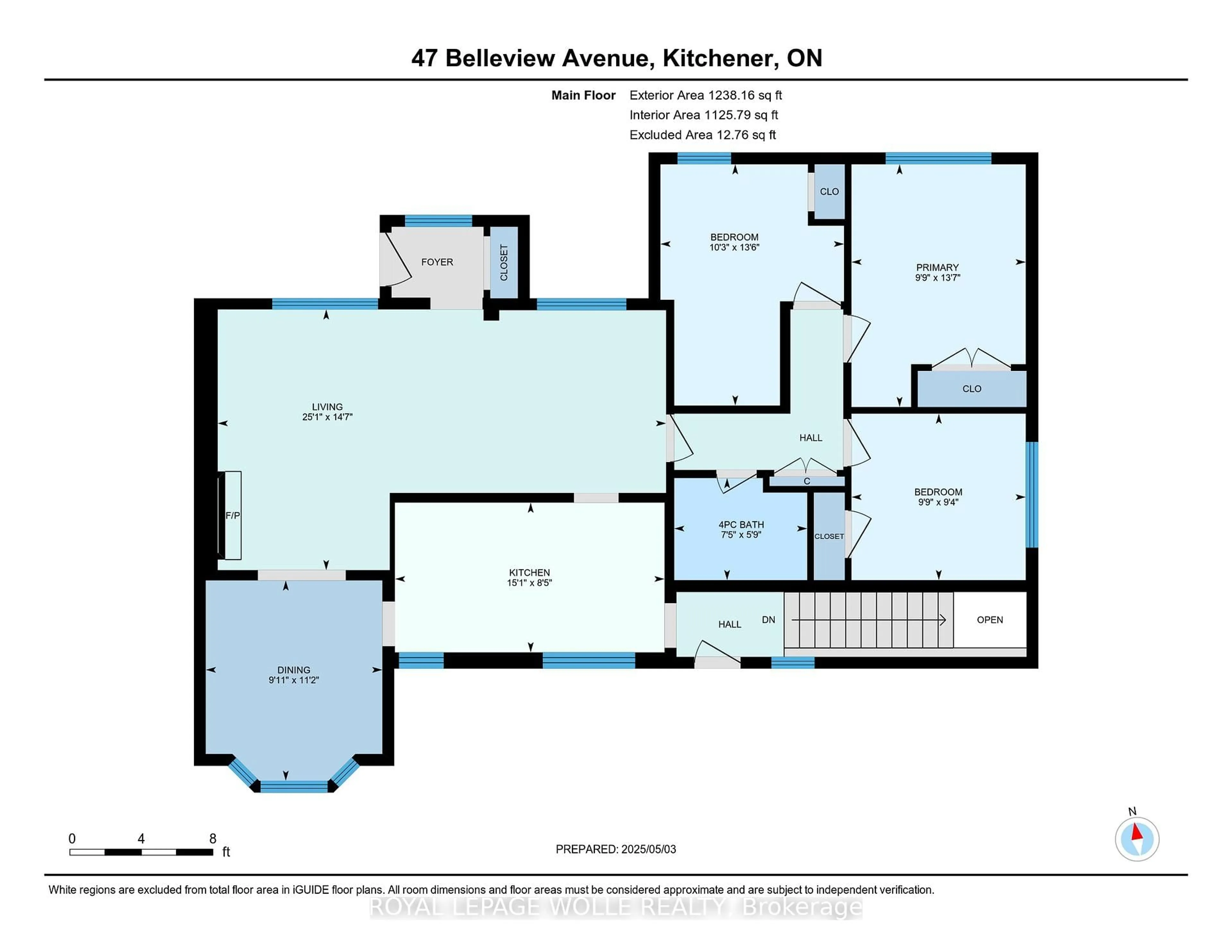 Floor plan for 47 Belleview Ave, Kitchener Ontario N2B 1G4