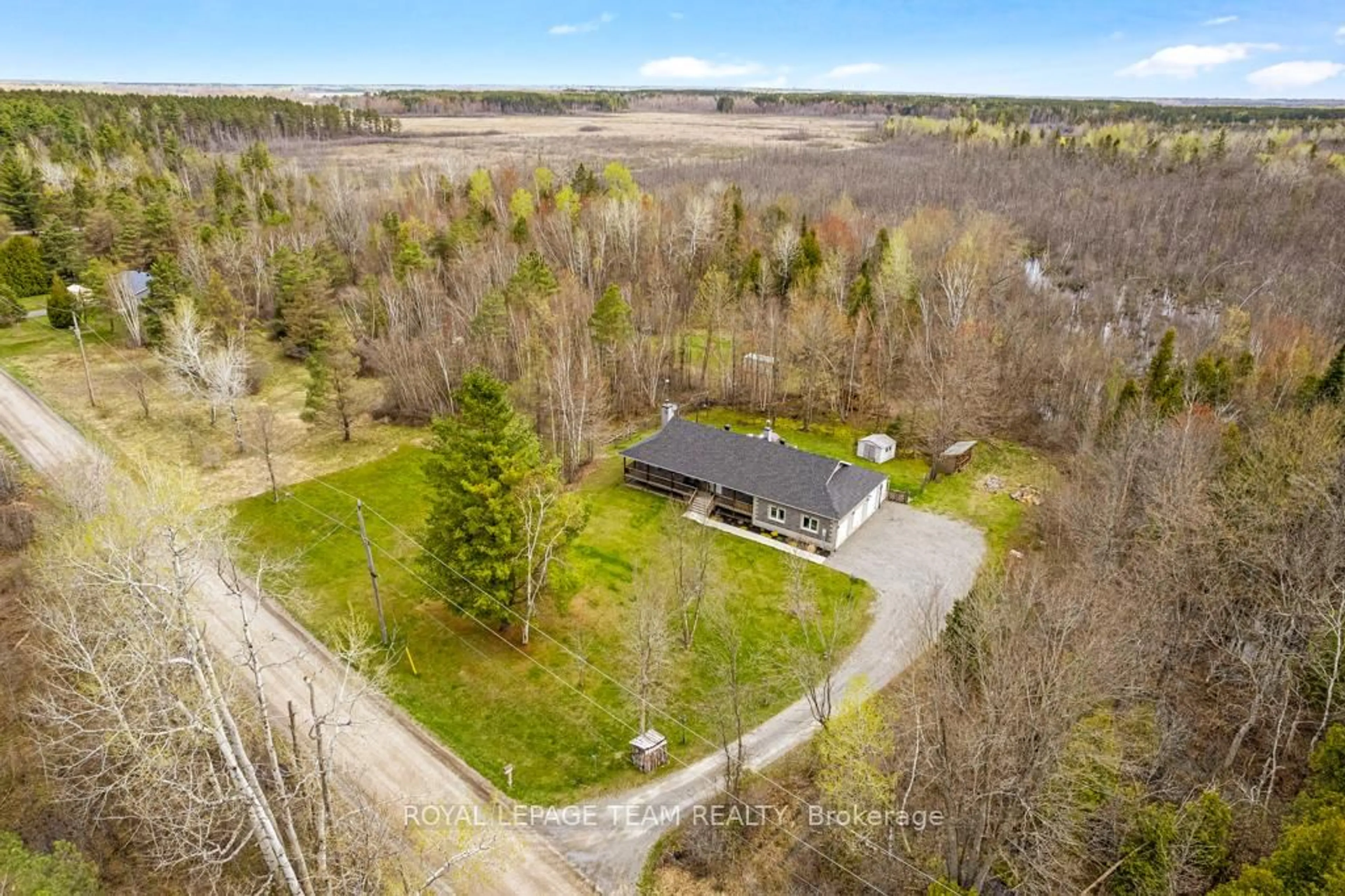 A pic from outside/outdoor area/front of a property/back of a property/a pic from drone, water/lake/river/ocean view for 11051 Cooper Rd, North Grenville Ontario K0G 1T0
