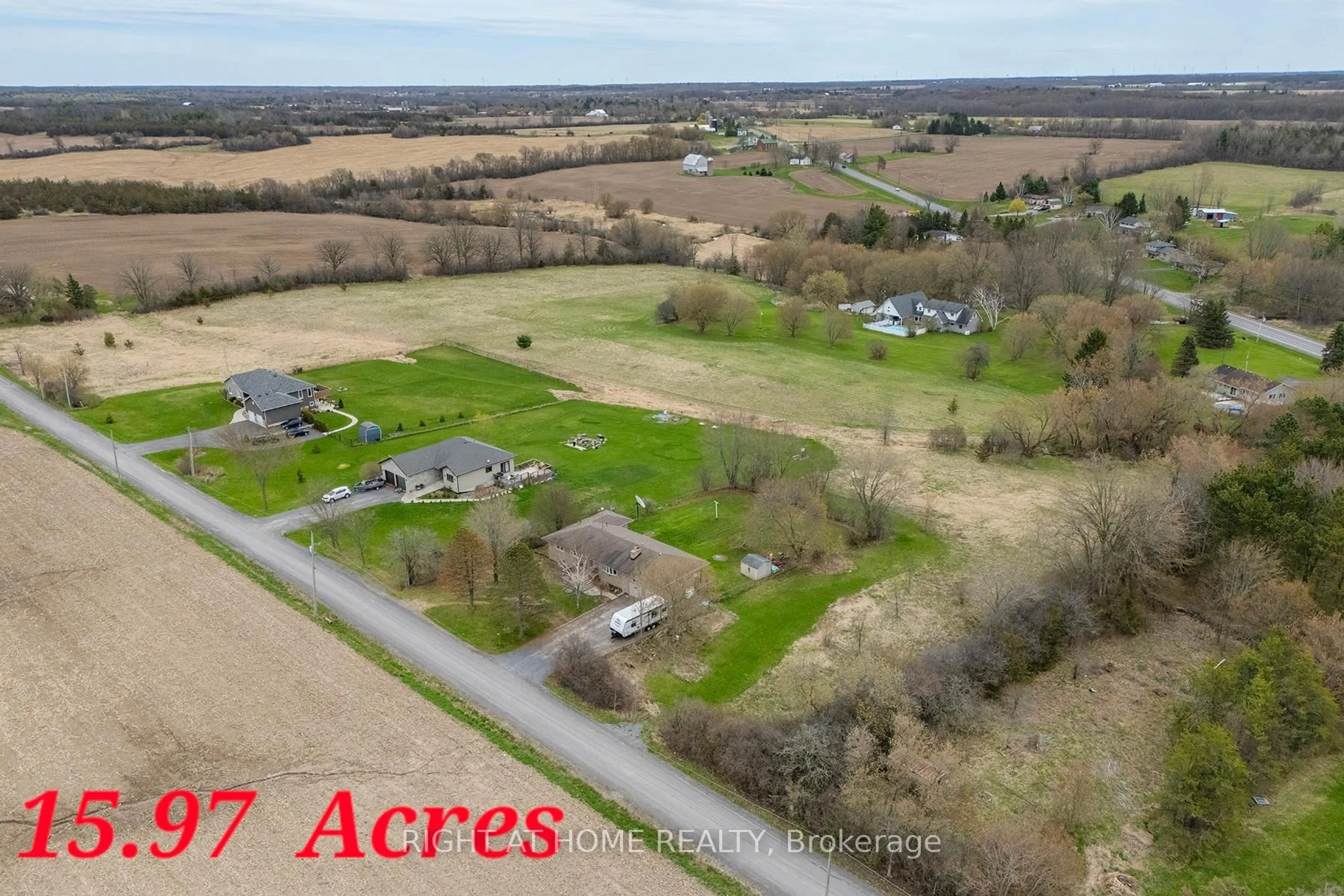 A pic from outside/outdoor area/front of a property/back of a property/a pic from drone, unknown for 7349 County Rd 2 N/A, Napanee Ontario K7R 3K6
