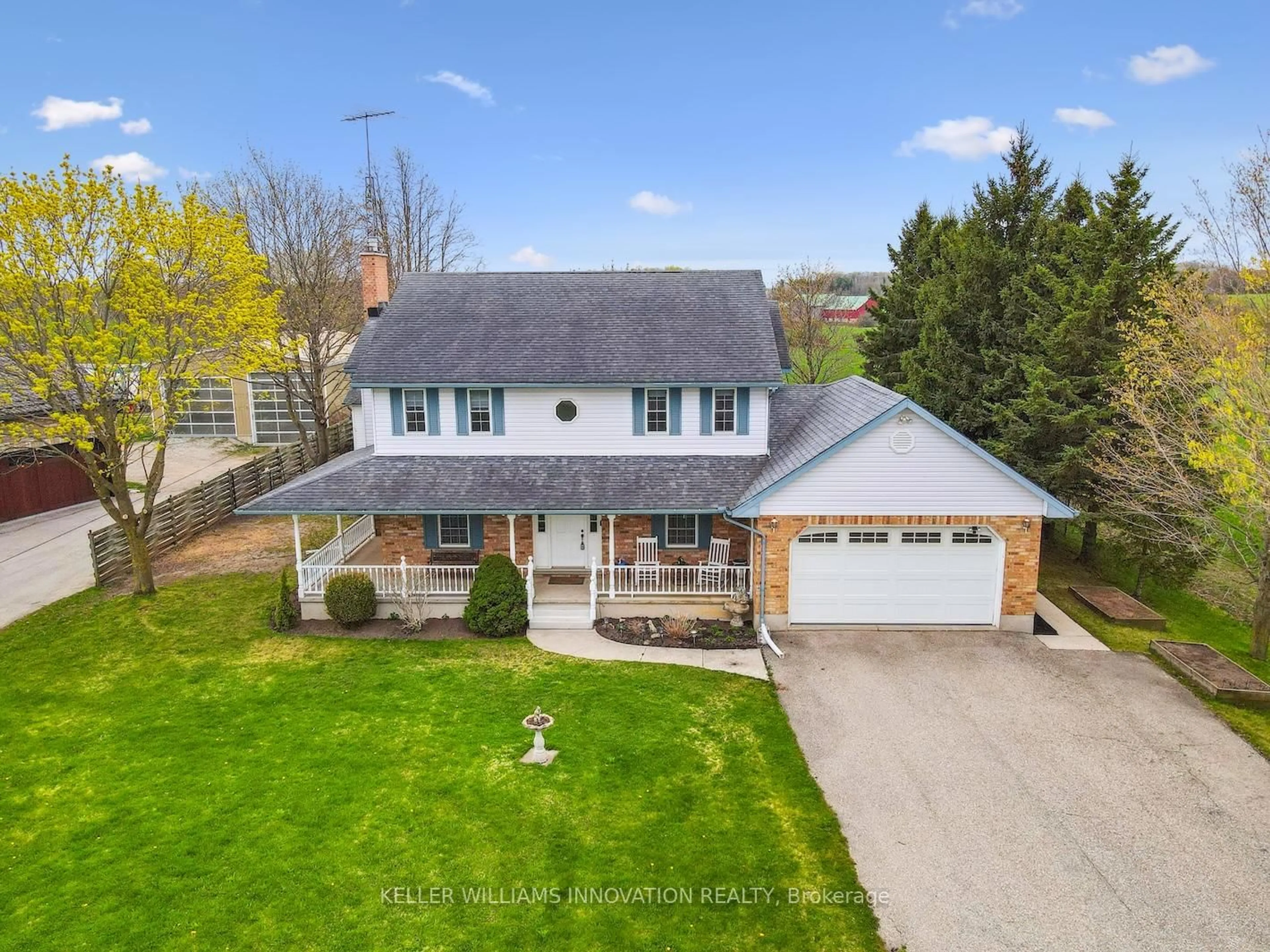 A pic from outside/outdoor area/front of a property/back of a property/a pic from drone, street for 4140 Weimar Line, Wellesley Ontario N0B 2T0