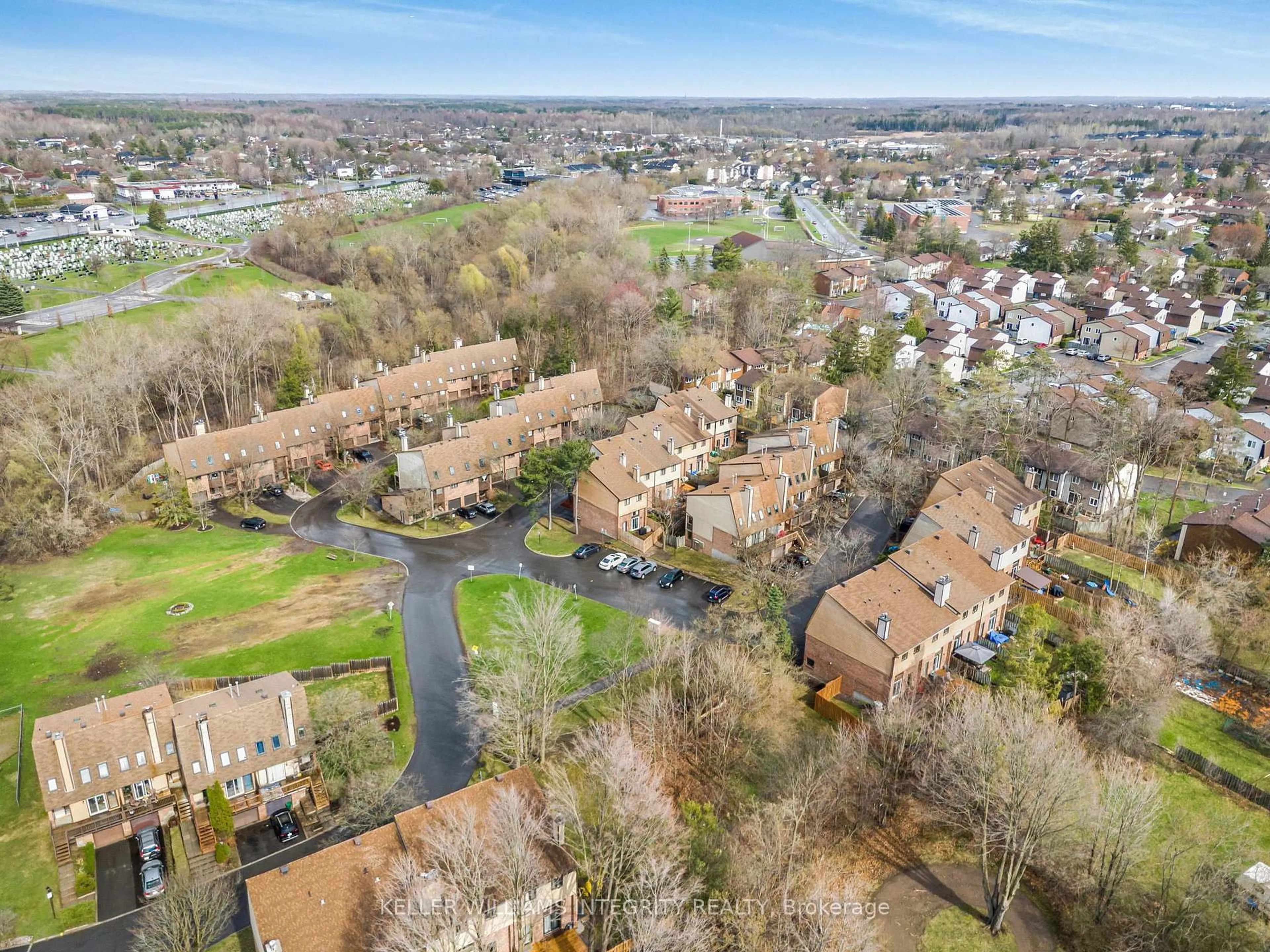 A pic from outside/outdoor area/front of a property/back of a property/a pic from drone, water/lake/river/ocean view for 1471 Bryson Lane, Ottawa Ontario K1T 2T7