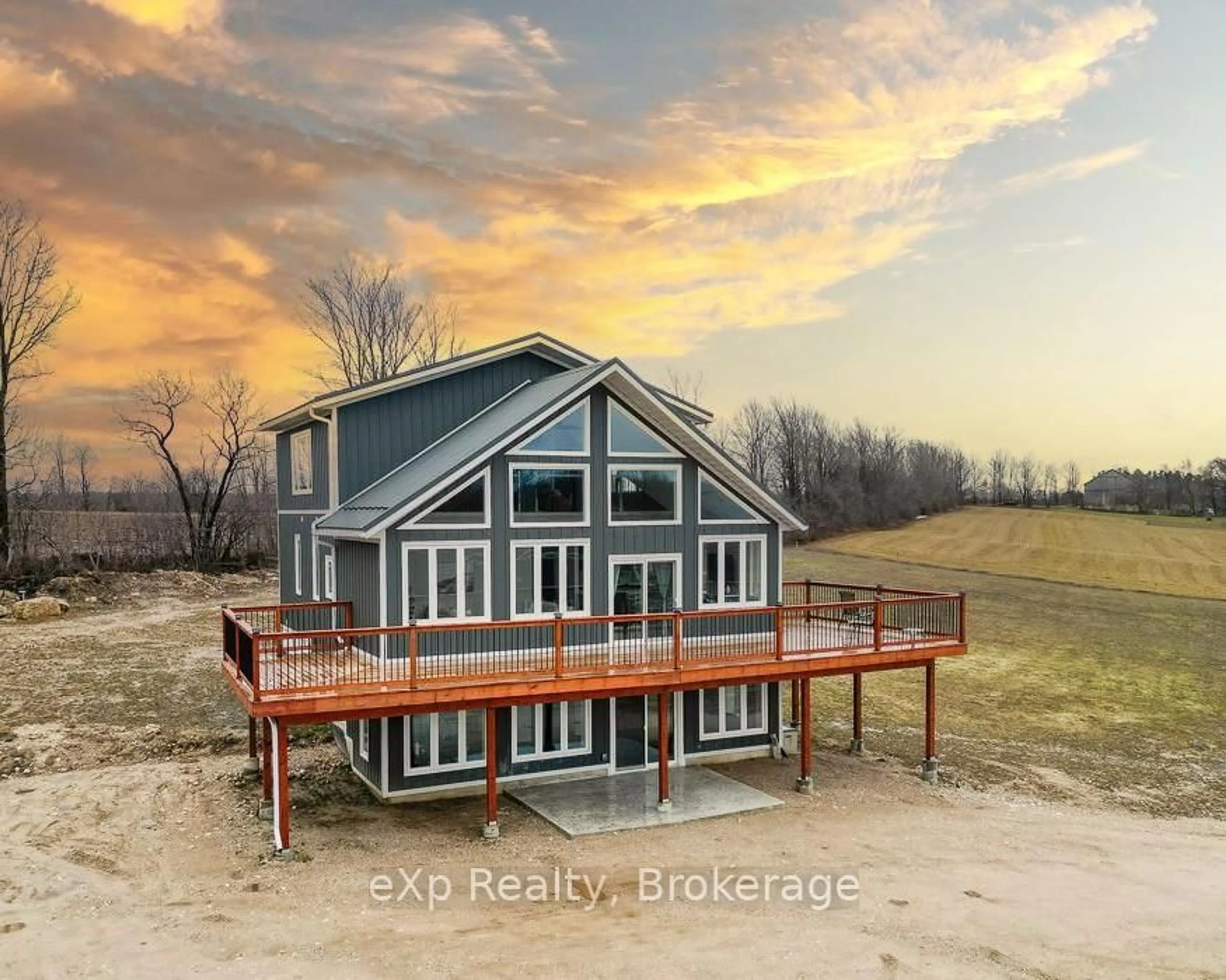 A pic from outside/outdoor area/front of a property/back of a property/a pic from drone, water/lake/river/ocean view for 315225 Hwy 6 N/A, Chatsworth Ontario N0H 2V0