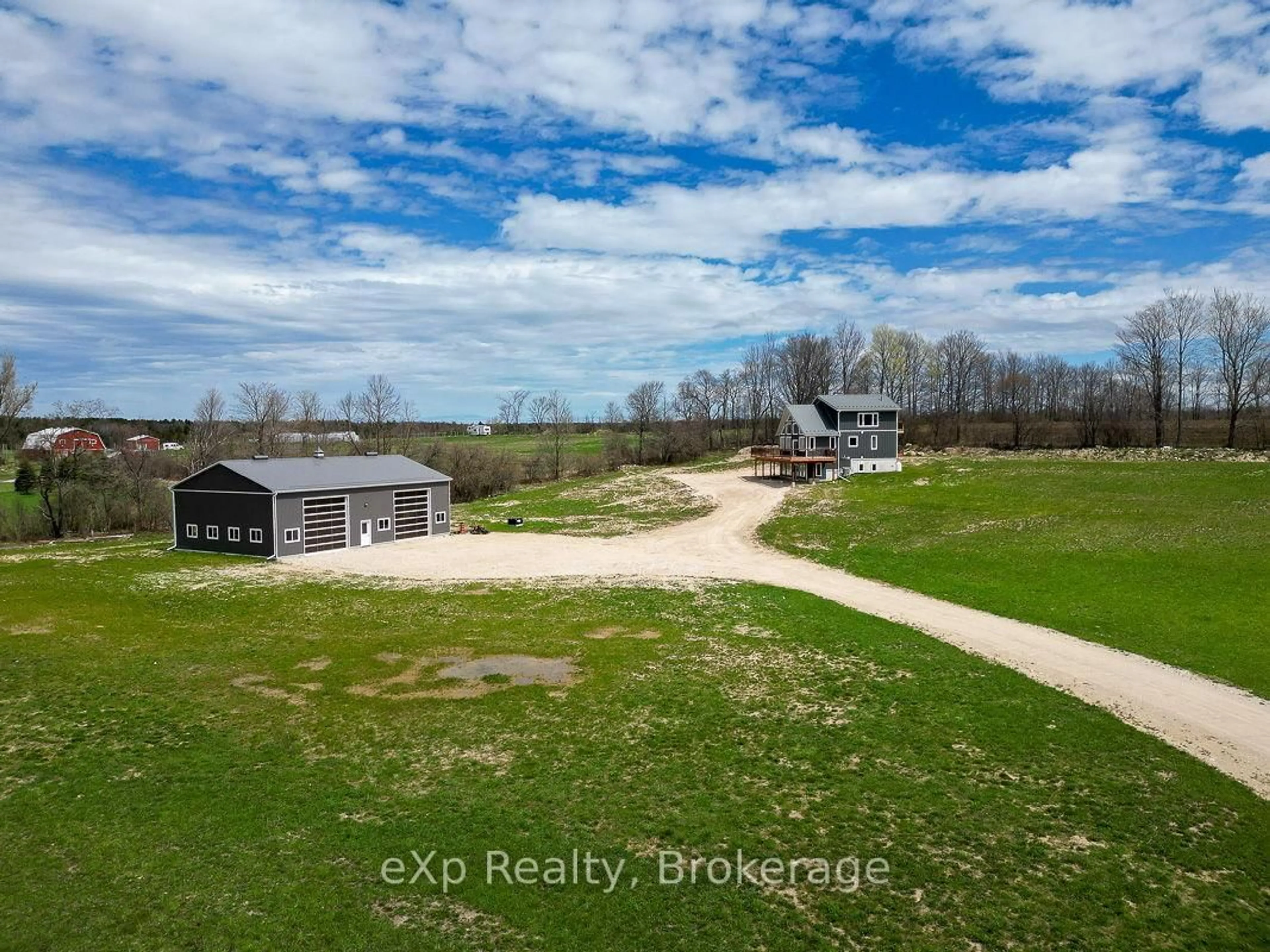 A pic from outside/outdoor area/front of a property/back of a property/a pic from drone, water/lake/river/ocean view for 315225 Hwy 6 N/A, Chatsworth Ontario N0H 2V0