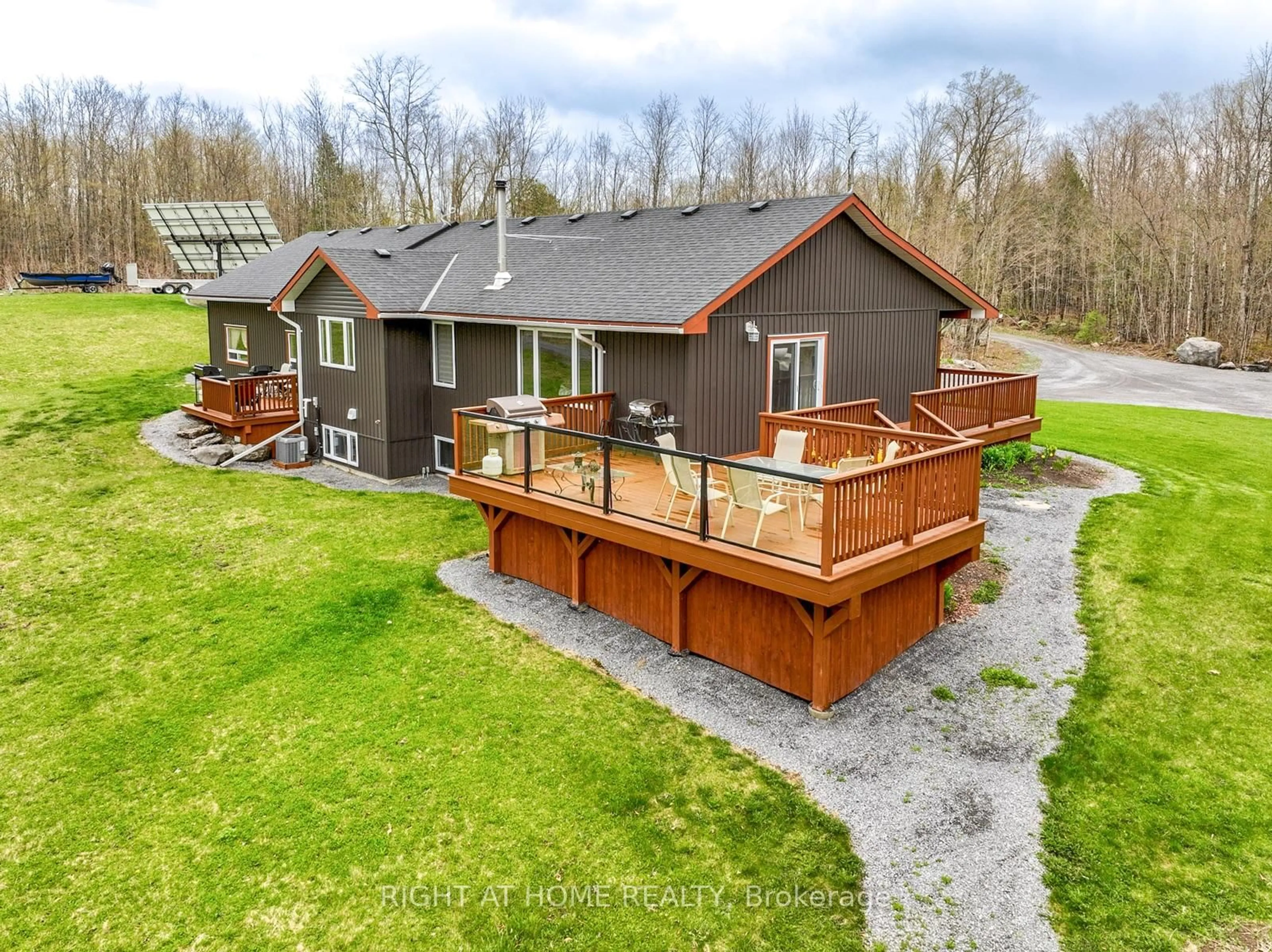 A pic from outside/outdoor area/front of a property/back of a property/a pic from drone, water/lake/river/ocean view for 452A COLDWATER Rd, Tweed Ontario K0K 2L0