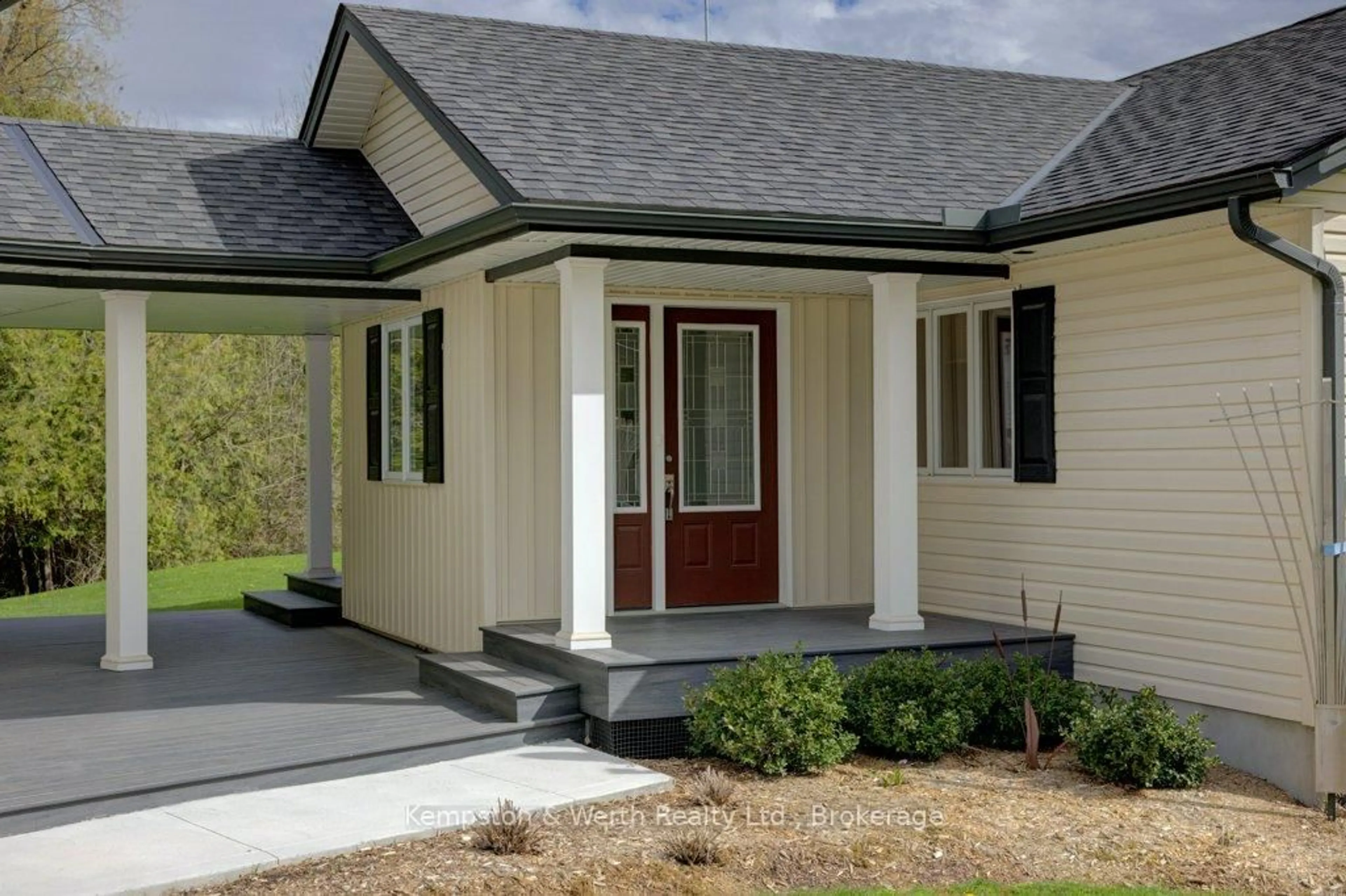 Home with vinyl exterior material, street for 112 Old Bridge Rd, West Grey Ontario N4N 3B8