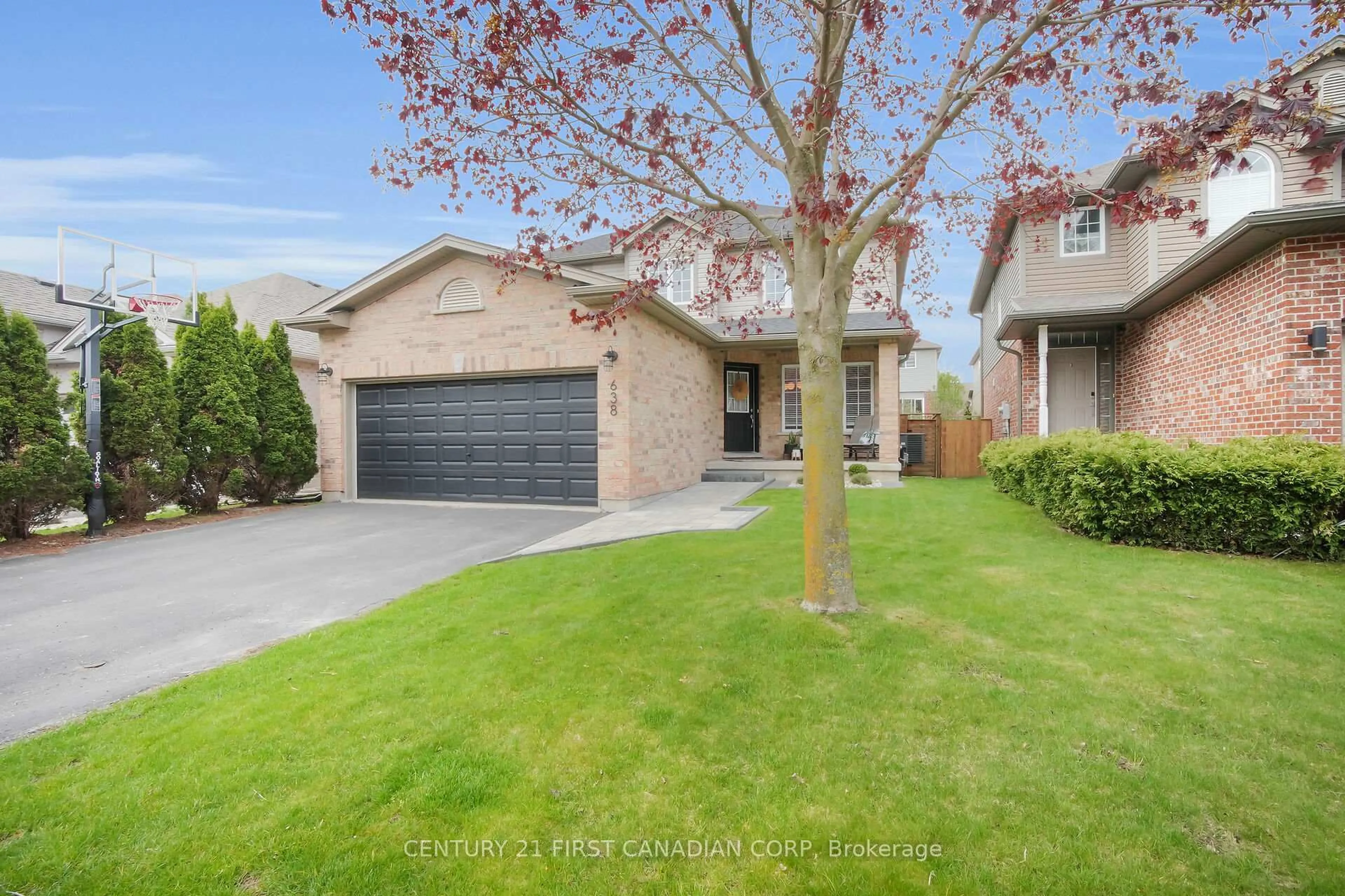 Home with brick exterior material, street for 638 Sprucewood Dr, London North Ontario N5X 4L5