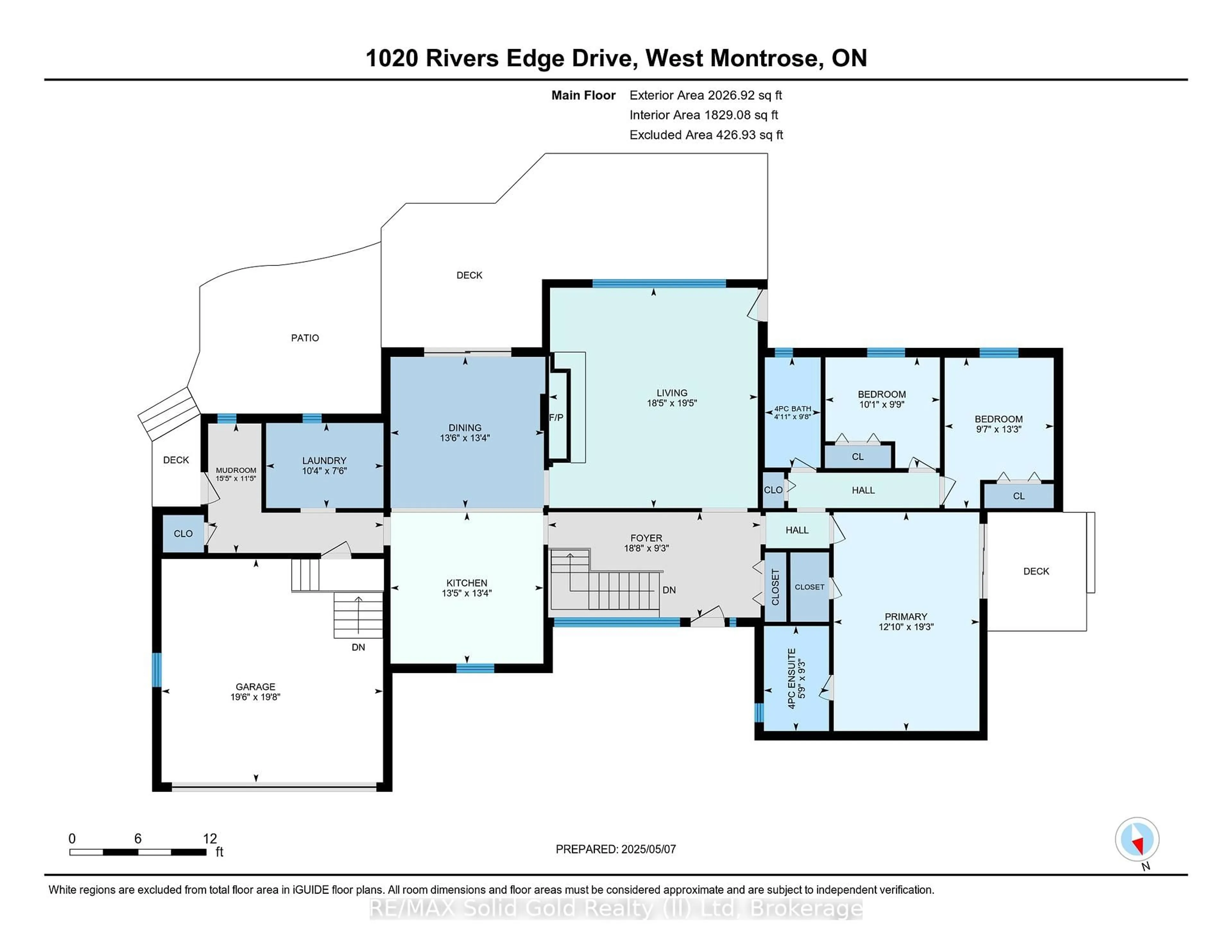 Floor plan for 1020 Rivers Edge Dr, Woolwich Ontario N0B 2V0