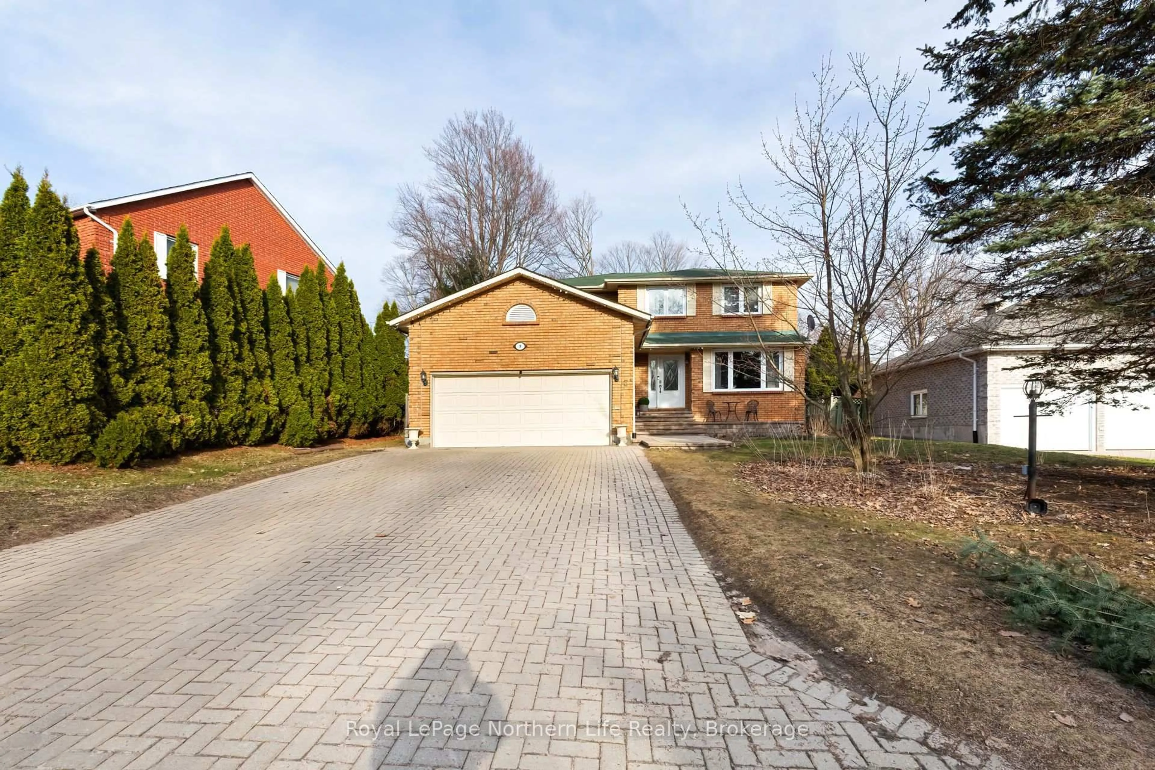 Home with brick exterior material, street for 3 Canterbury Cres, North Bay Ontario P1C 1K6