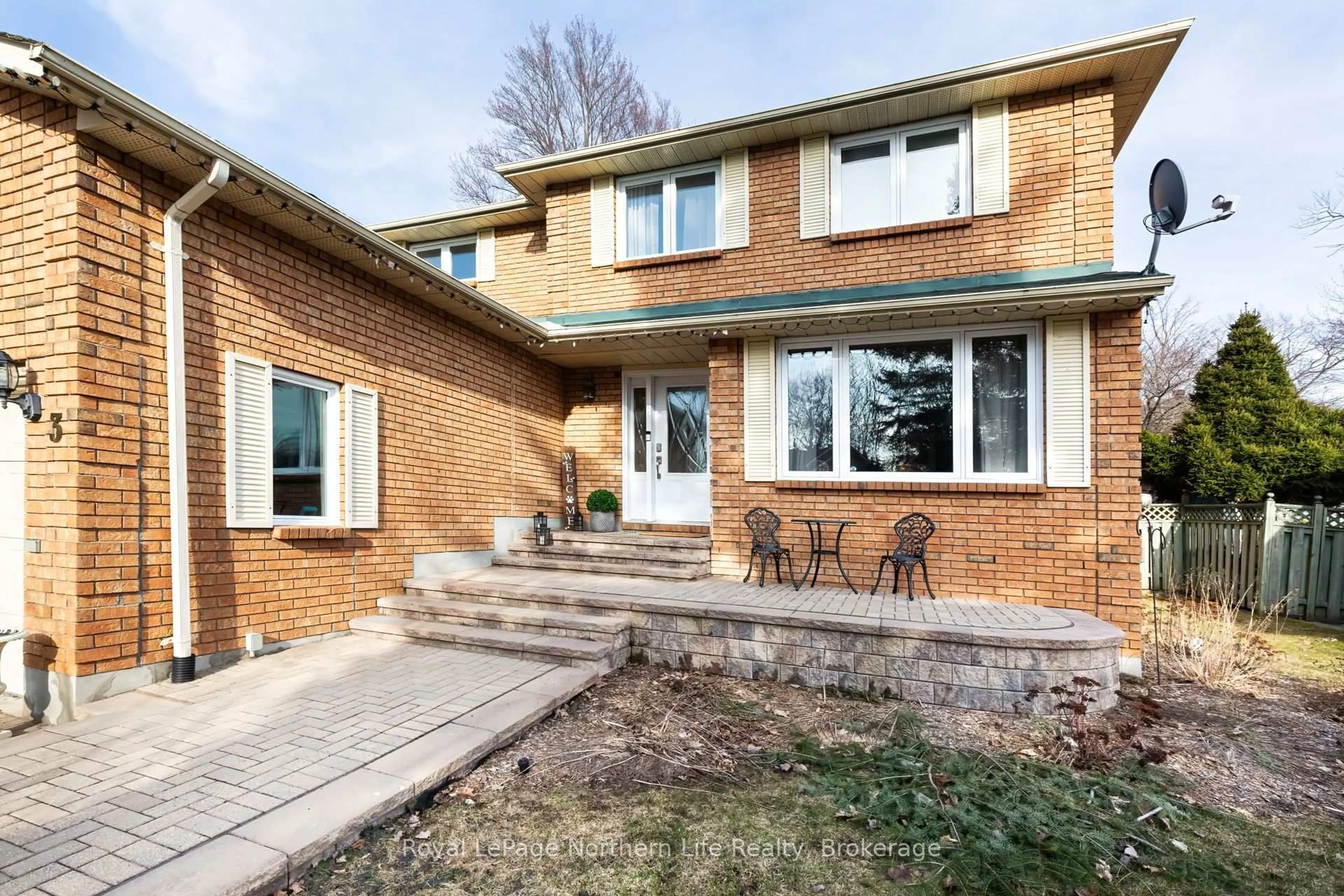 Home with brick exterior material, street for 3 Canterbury Cres, North Bay Ontario P1C 1K6