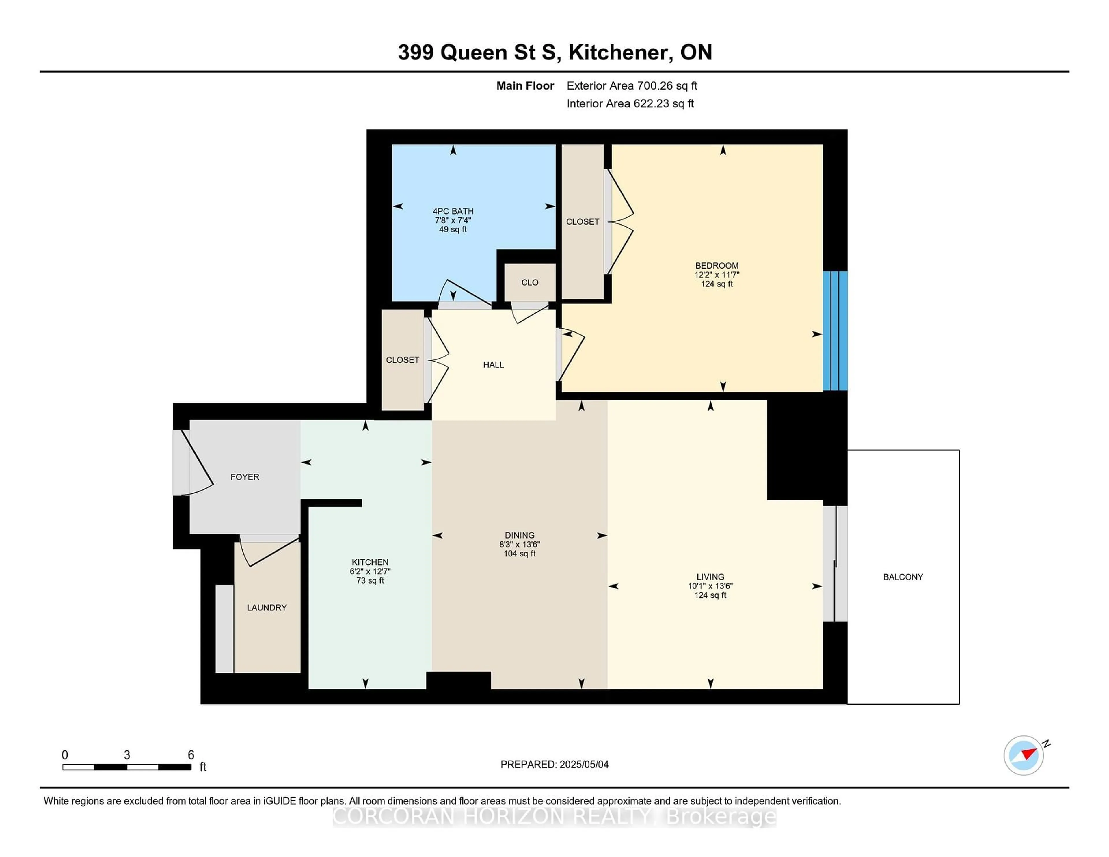 Floor plan for 399 Queen St #213, Kitchener Ontario N2G 1W6