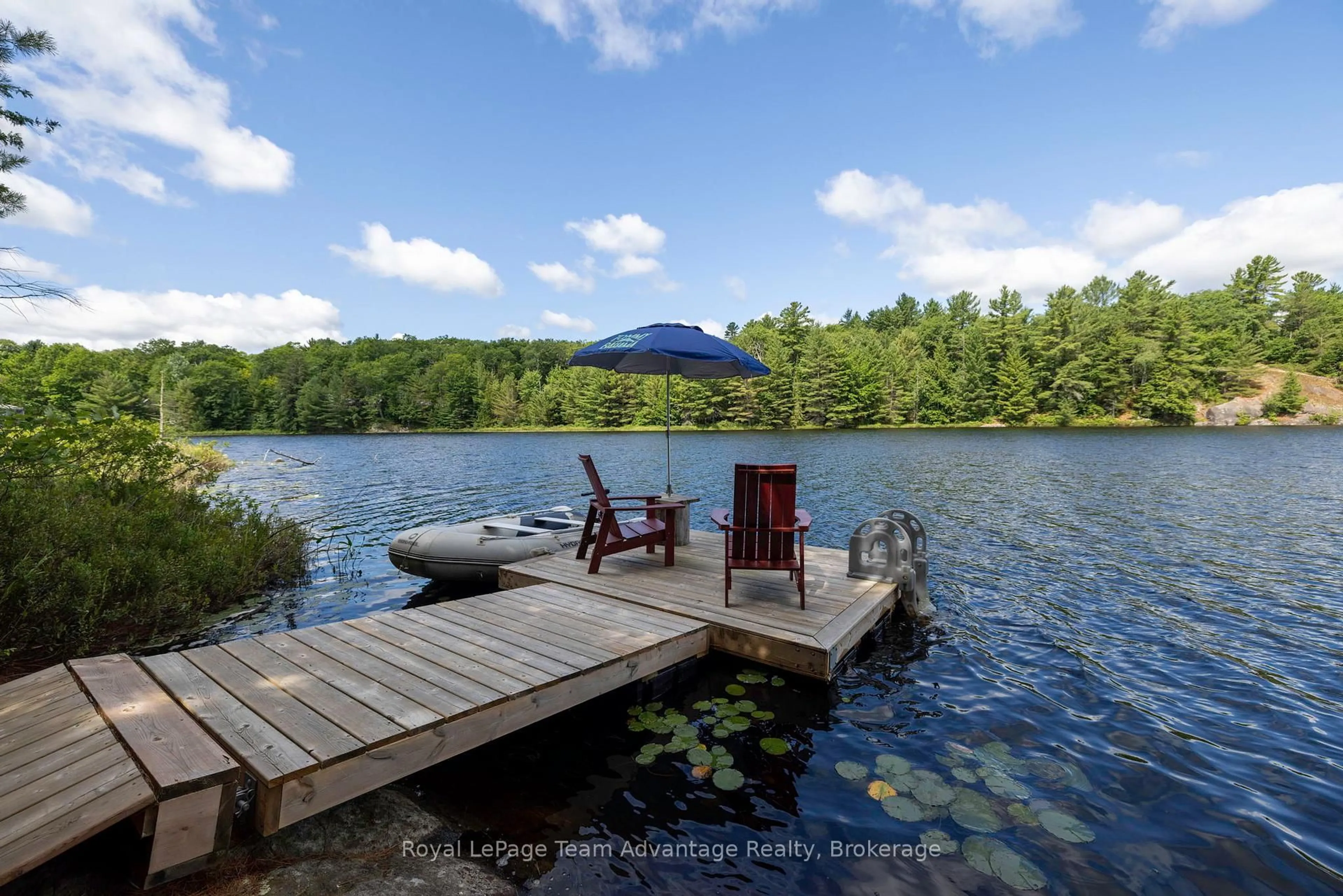 Patio, water/lake/river/ocean view for 411 Shawanaga Lake Rd, Whitestone Ontario P0A 1G0