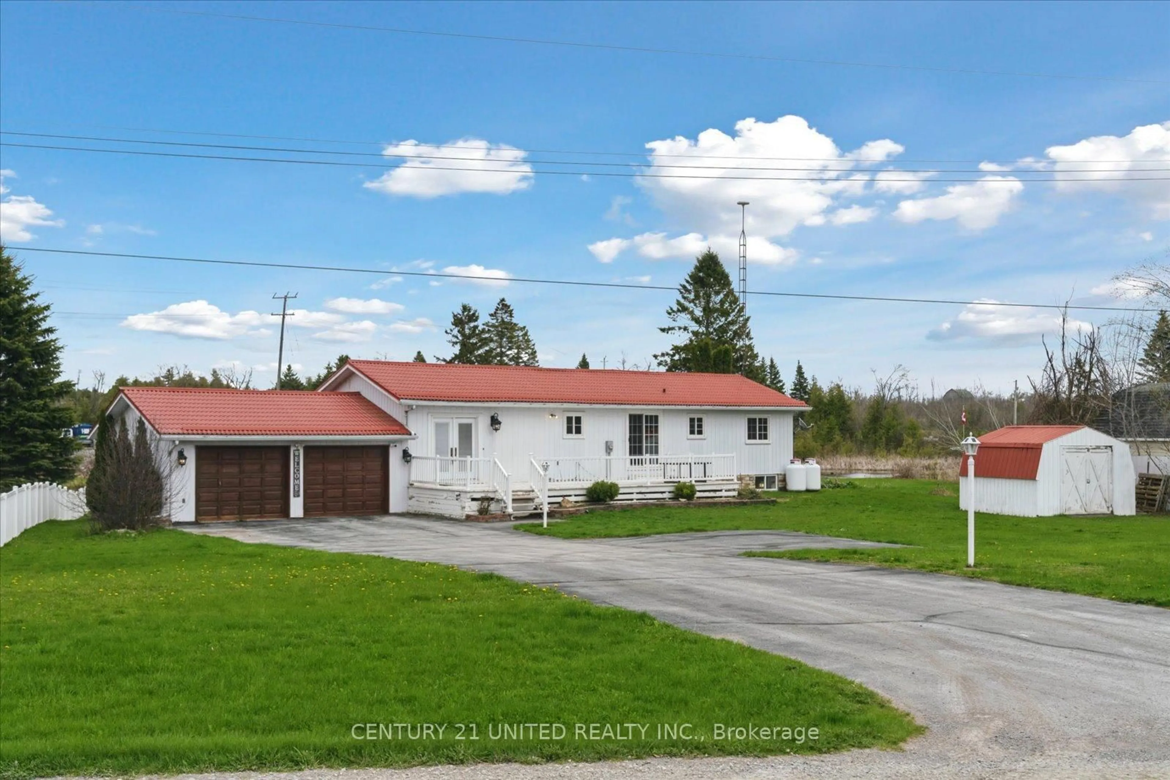A pic from outside/outdoor area/front of a property/back of a property/a pic from drone, street for 128 Pearns Rd, Kawartha Lakes Ontario K0M 1N0