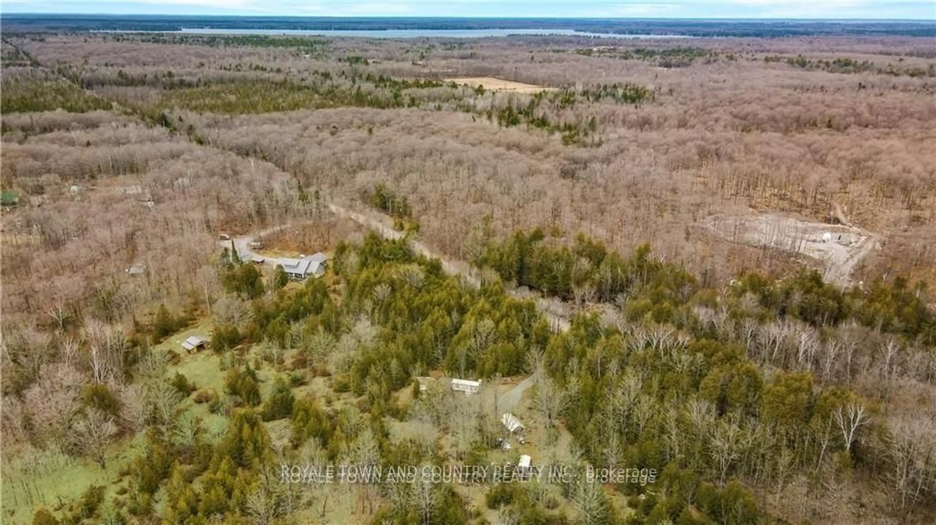 A pic from outside/outdoor area/front of a property/back of a property/a pic from drone, forest/trees view for 267 Hilton's Point Rd, Kawartha Lakes Ontario K0M 2L0