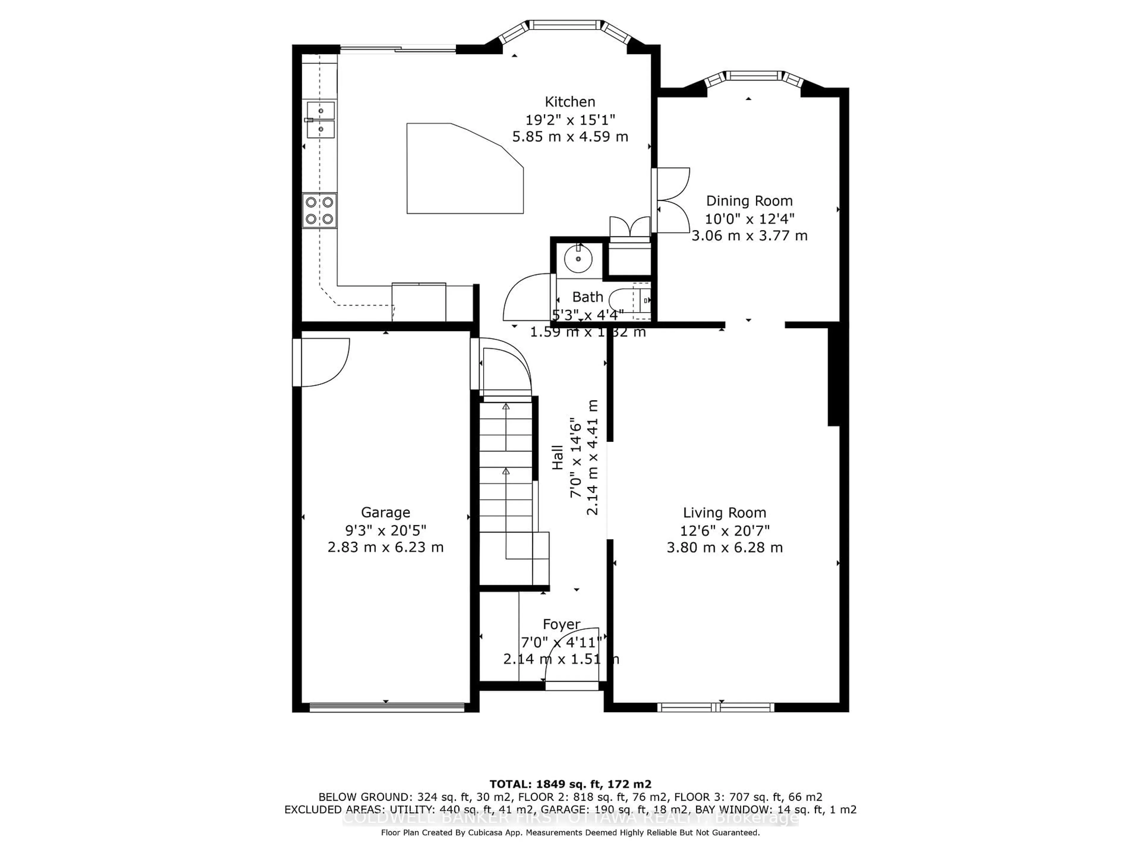 Floor plan for 823 Eastvale Dr, Ottawa Ontario K1J 6Z9