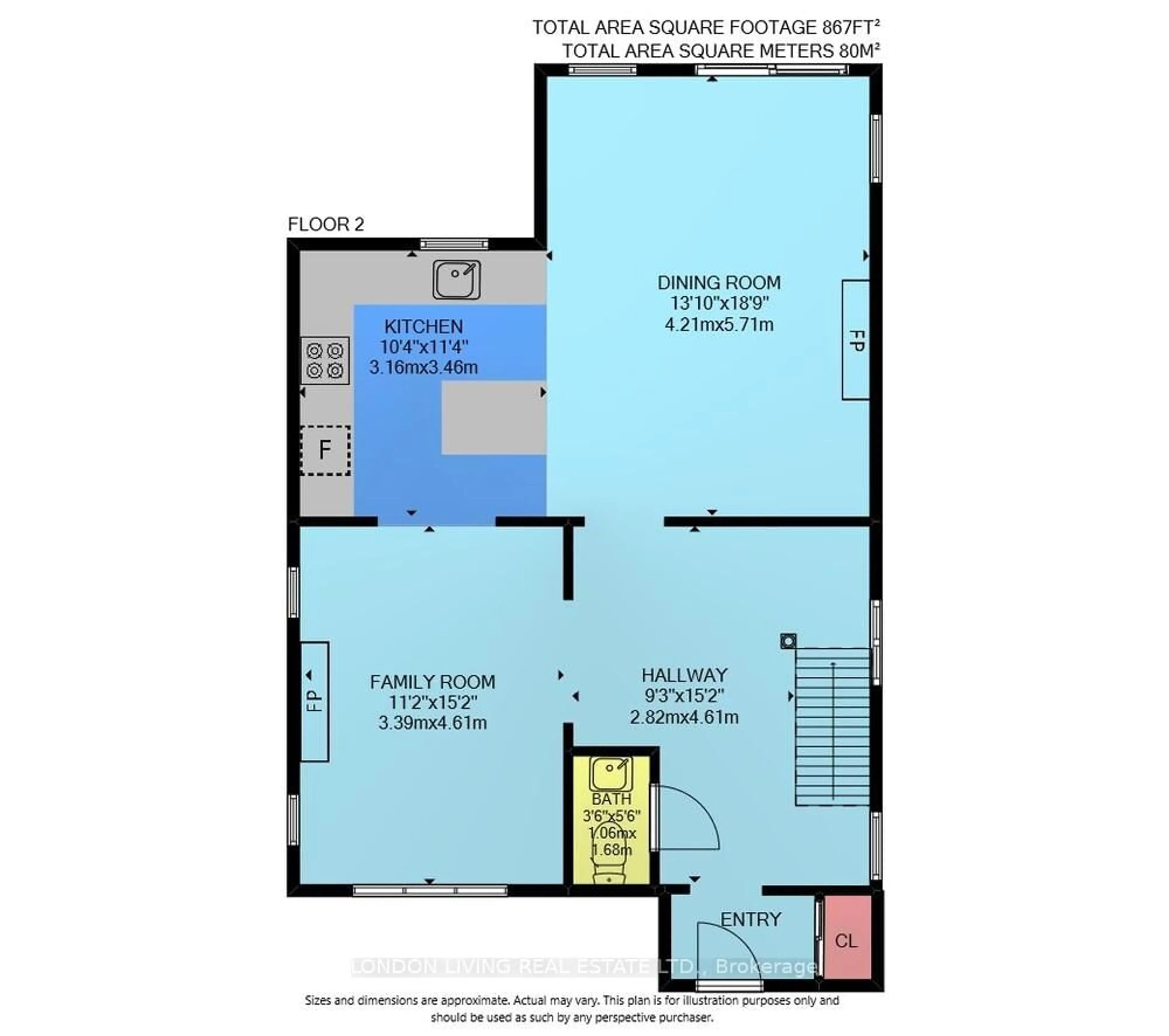Floor plan for 165 Tecumseh Ave, London South Ontario N6C 1S3