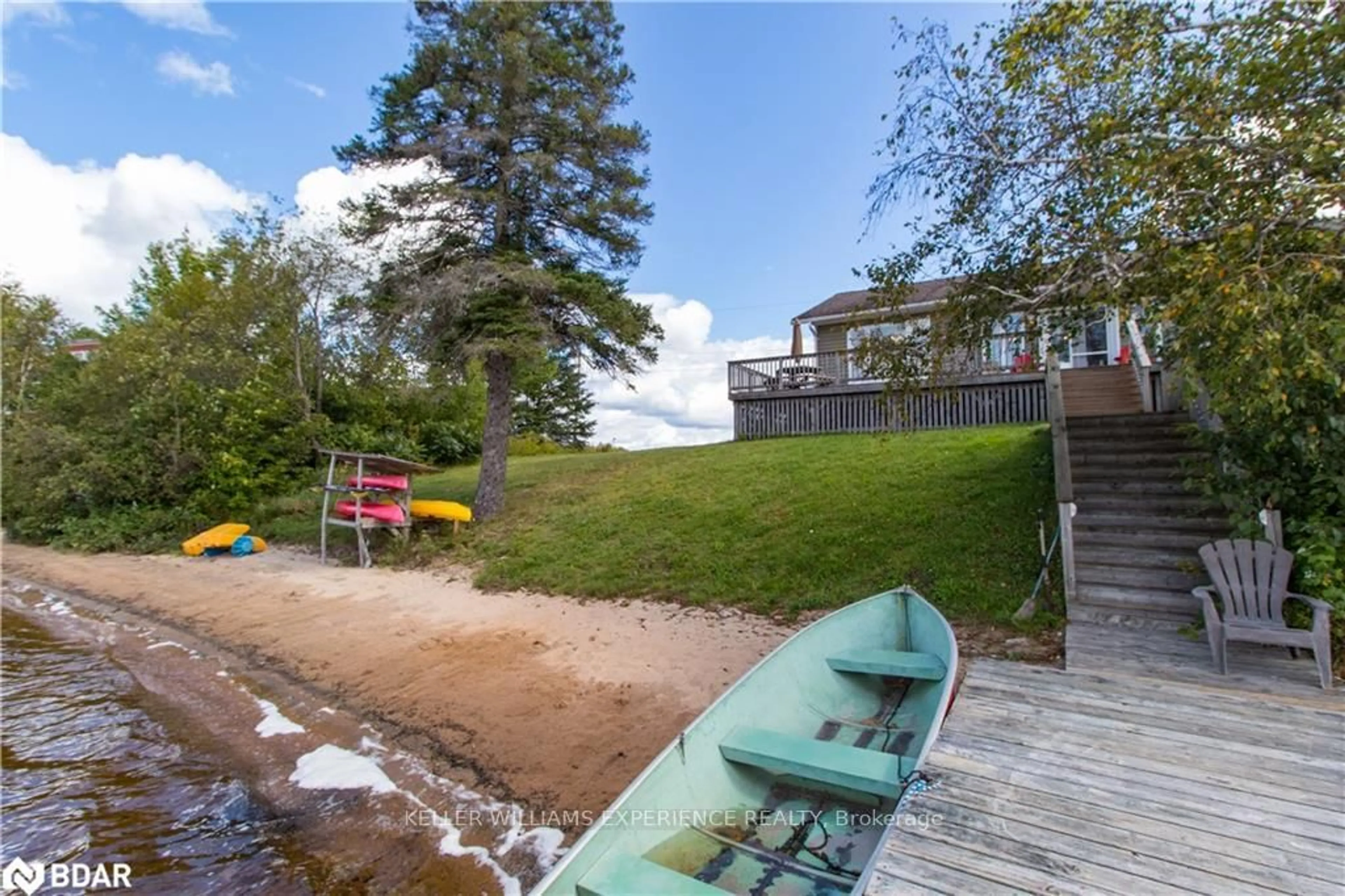 Patio, water/lake/river/ocean view for 106 Johnston Rd, Magnetawan Ontario P0A 1P0