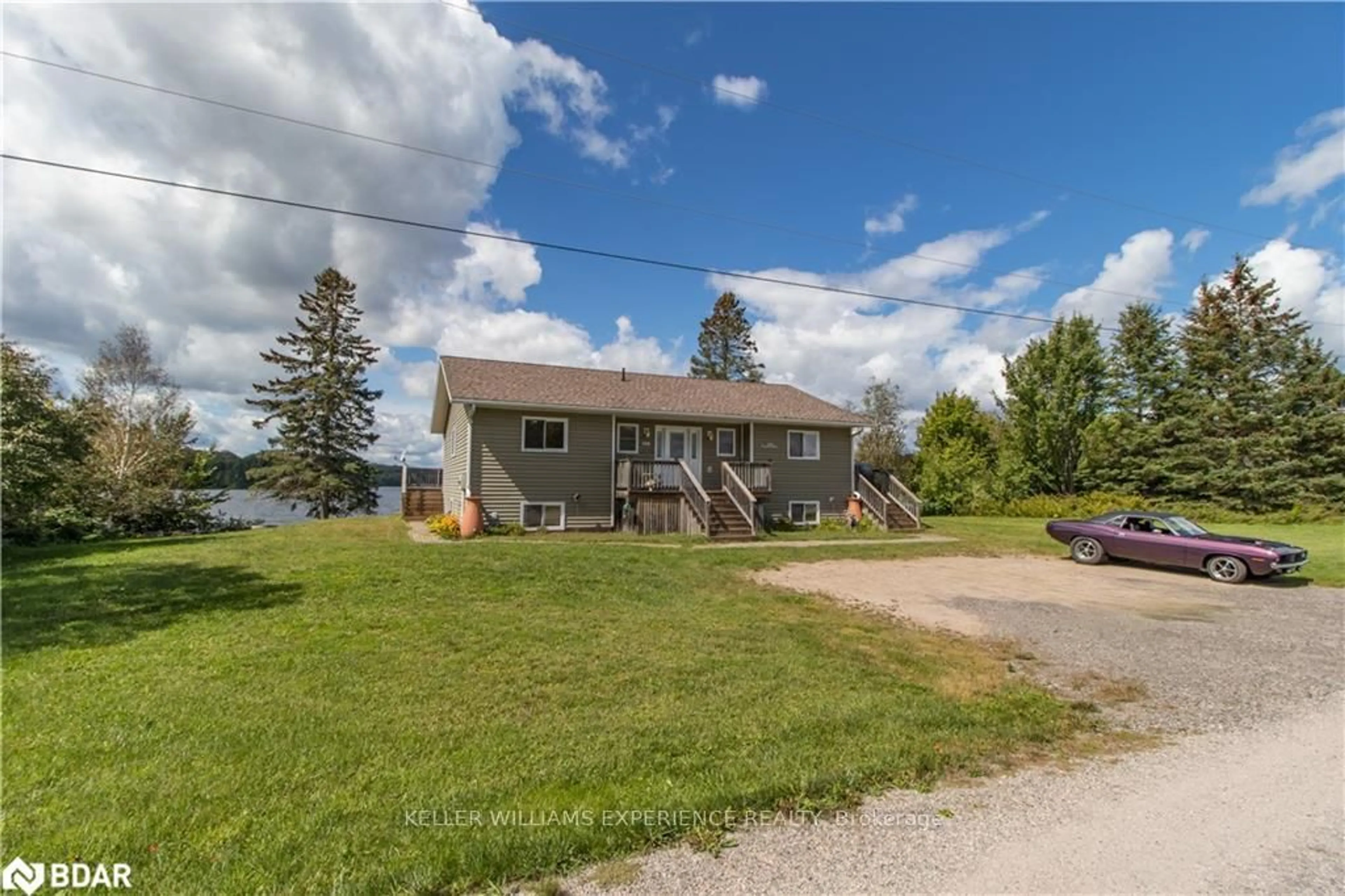 A pic from outside/outdoor area/front of a property/back of a property/a pic from drone, water/lake/river/ocean view for 106 Johnston Rd, Magnetawan Ontario P0A 1P0