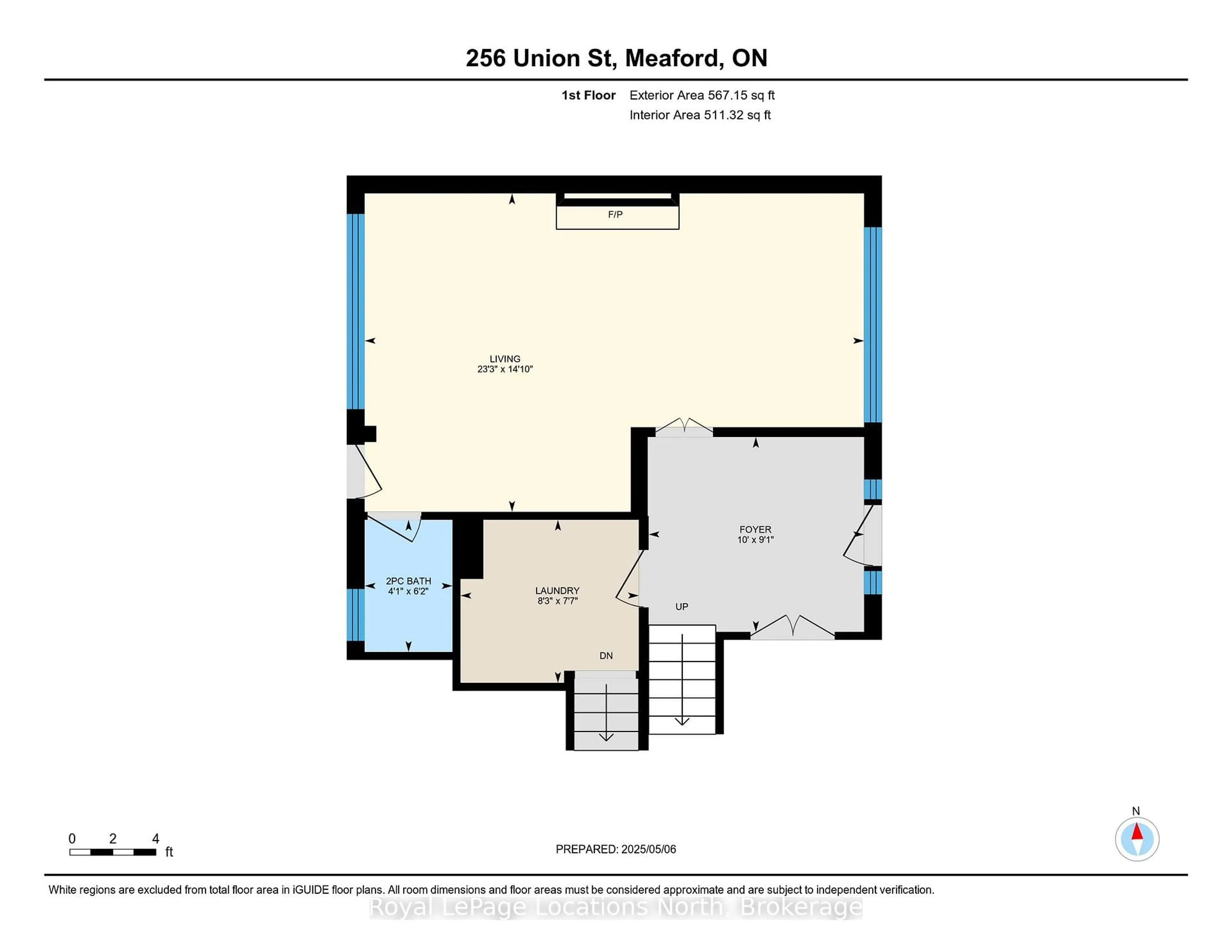 Floor plan for 256 Union St, Meaford Ontario N4L 1E7