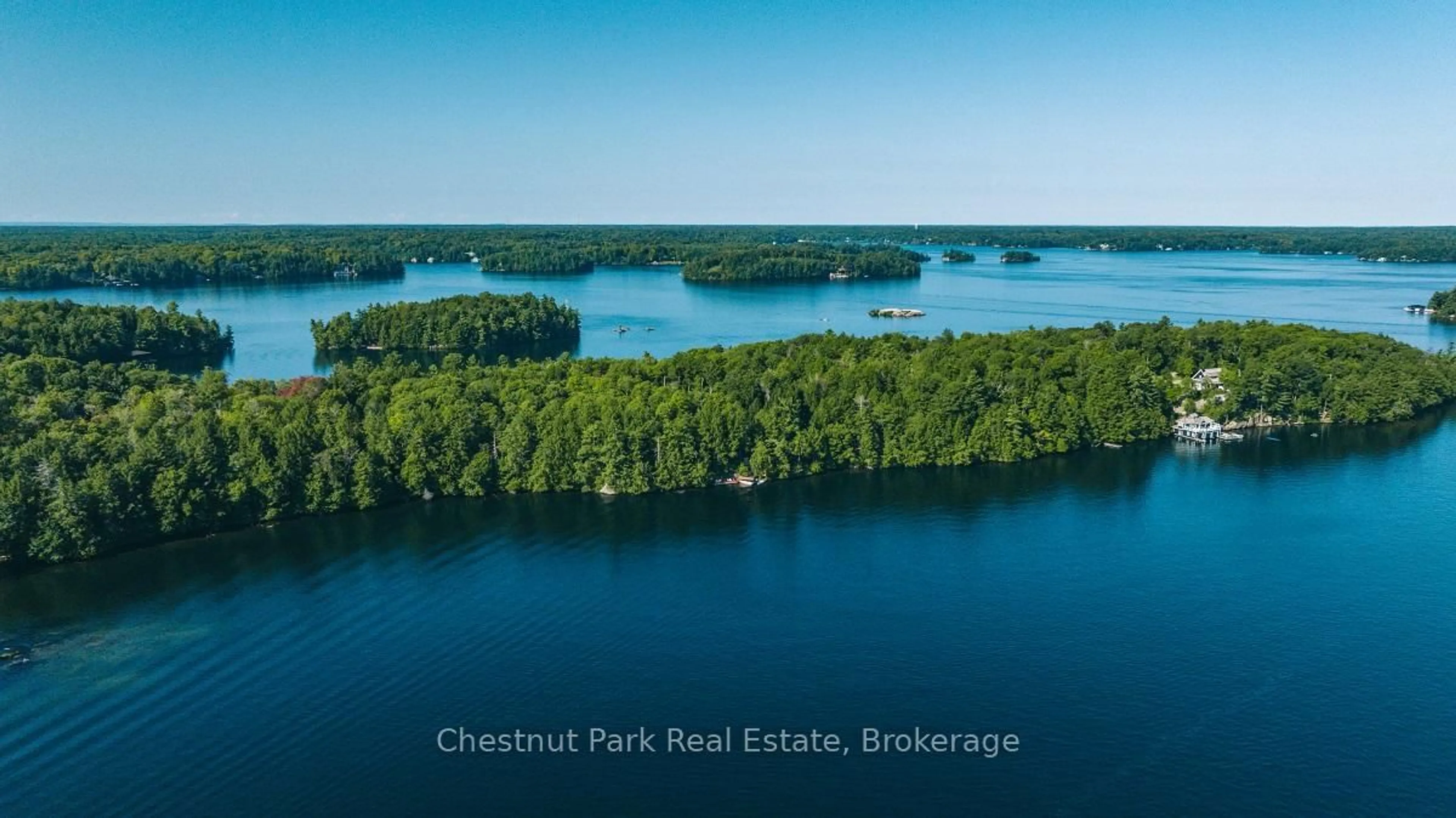 A pic from outside/outdoor area/front of a property/back of a property/a pic from drone, water/lake/river/ocean view for 5 Burgess  J31 Island, Muskoka Lakes Ontario P0B 1J0