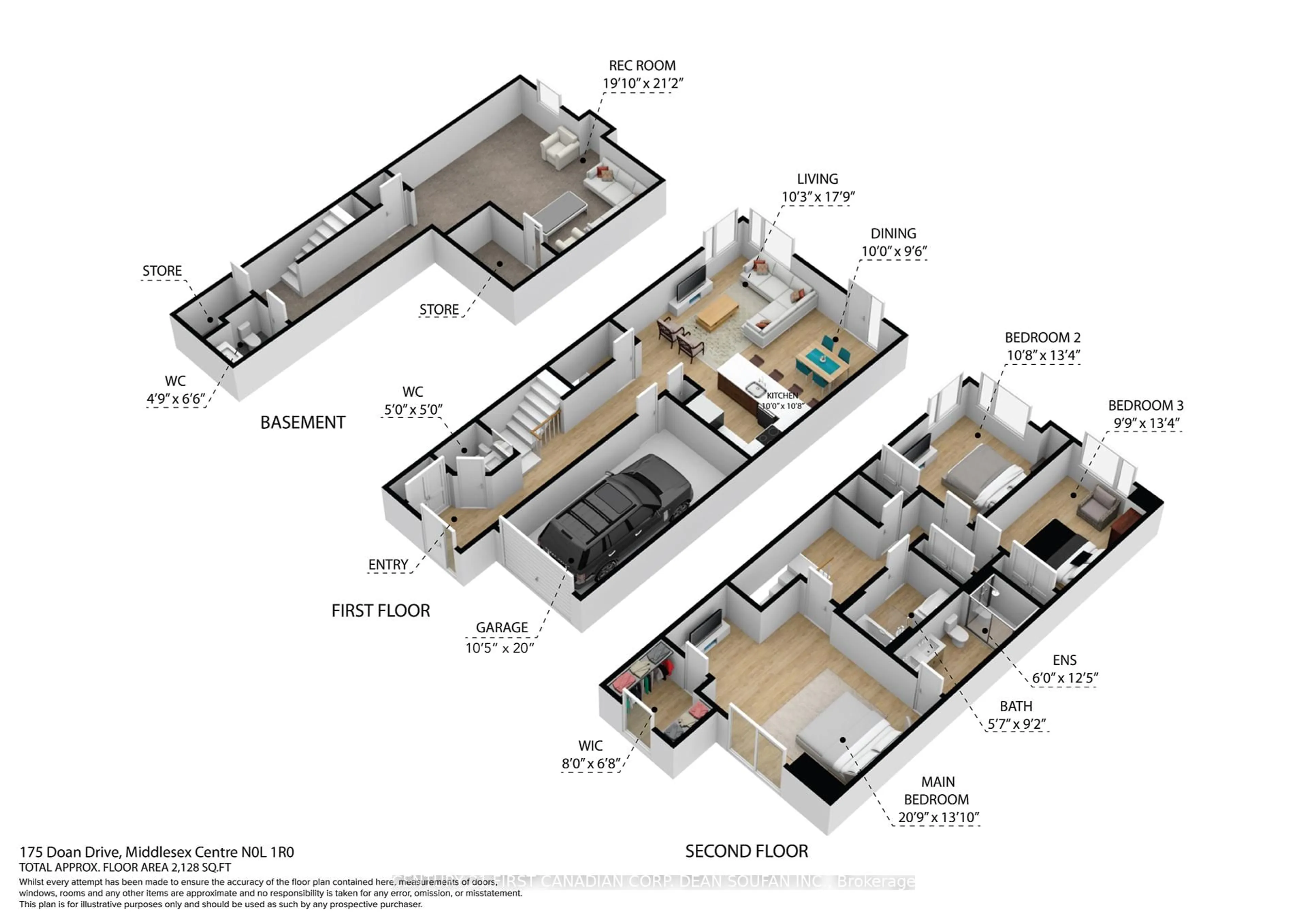 Floor plan for 175 DOAN Dr #107, Middlesex Centre Ontario N0L 1R0