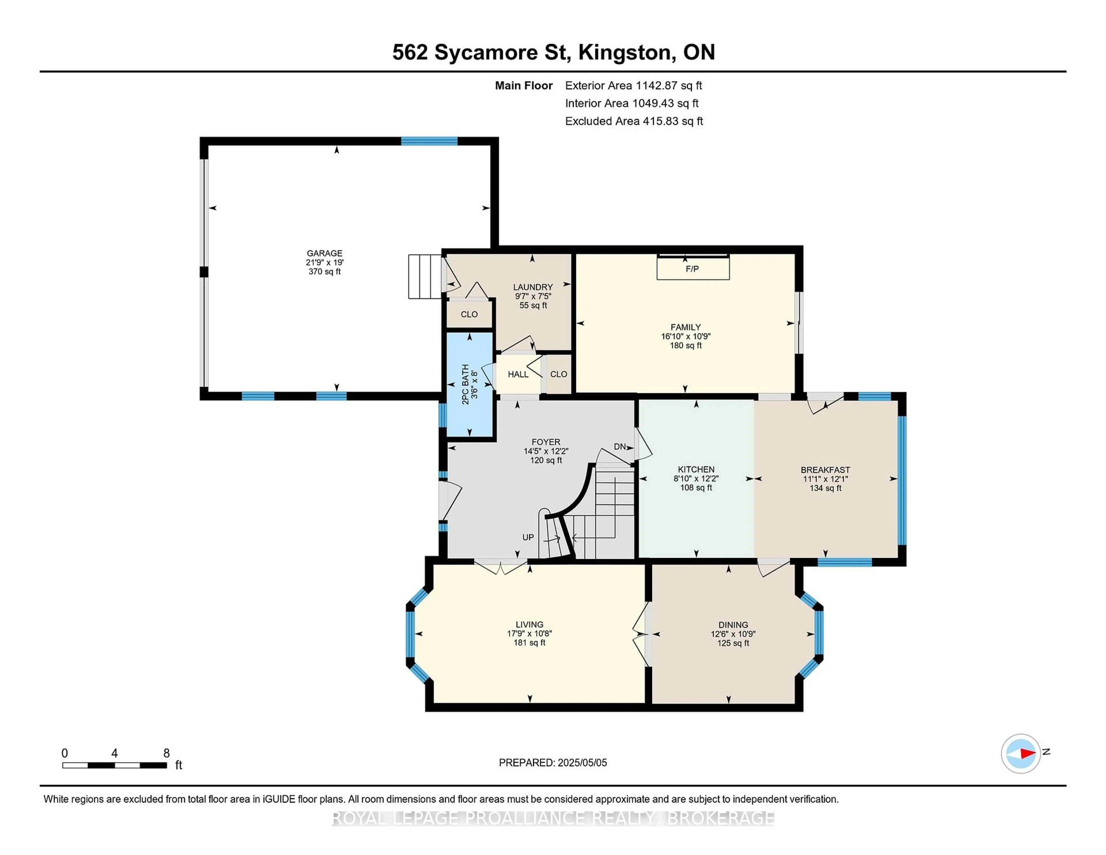 Floor plan for 562 Sycamore St, Kingston Ontario K7M 7L8