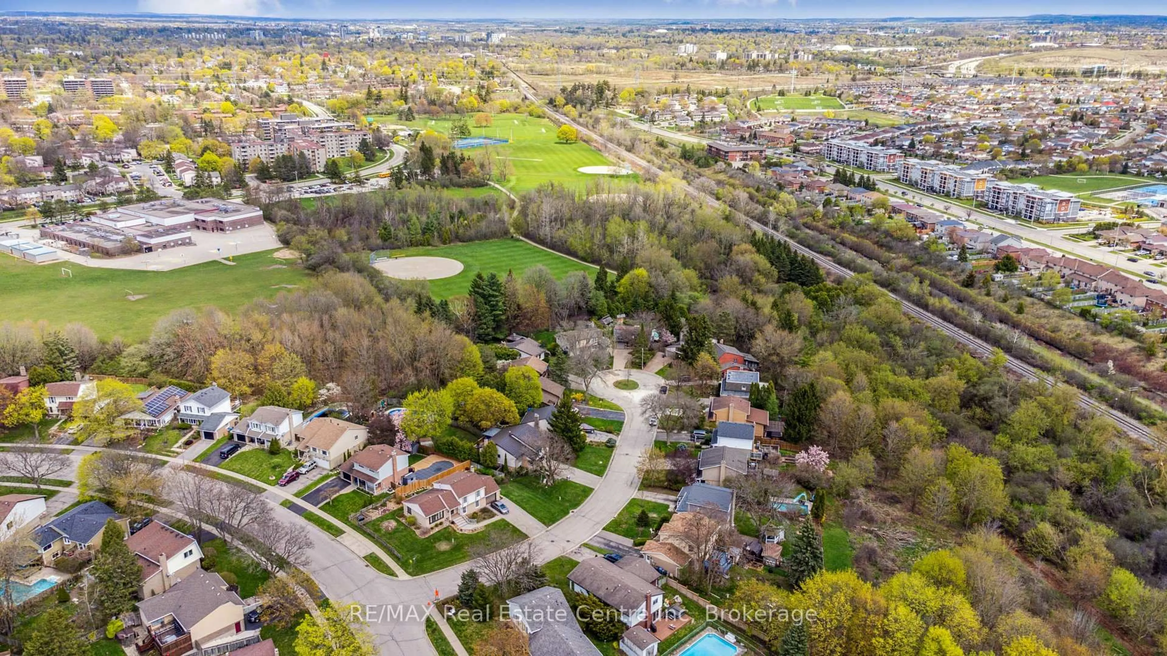 A pic from outside/outdoor area/front of a property/back of a property/a pic from drone, street for 20 Lisa Lane, Guelph Ontario N1H 7H7