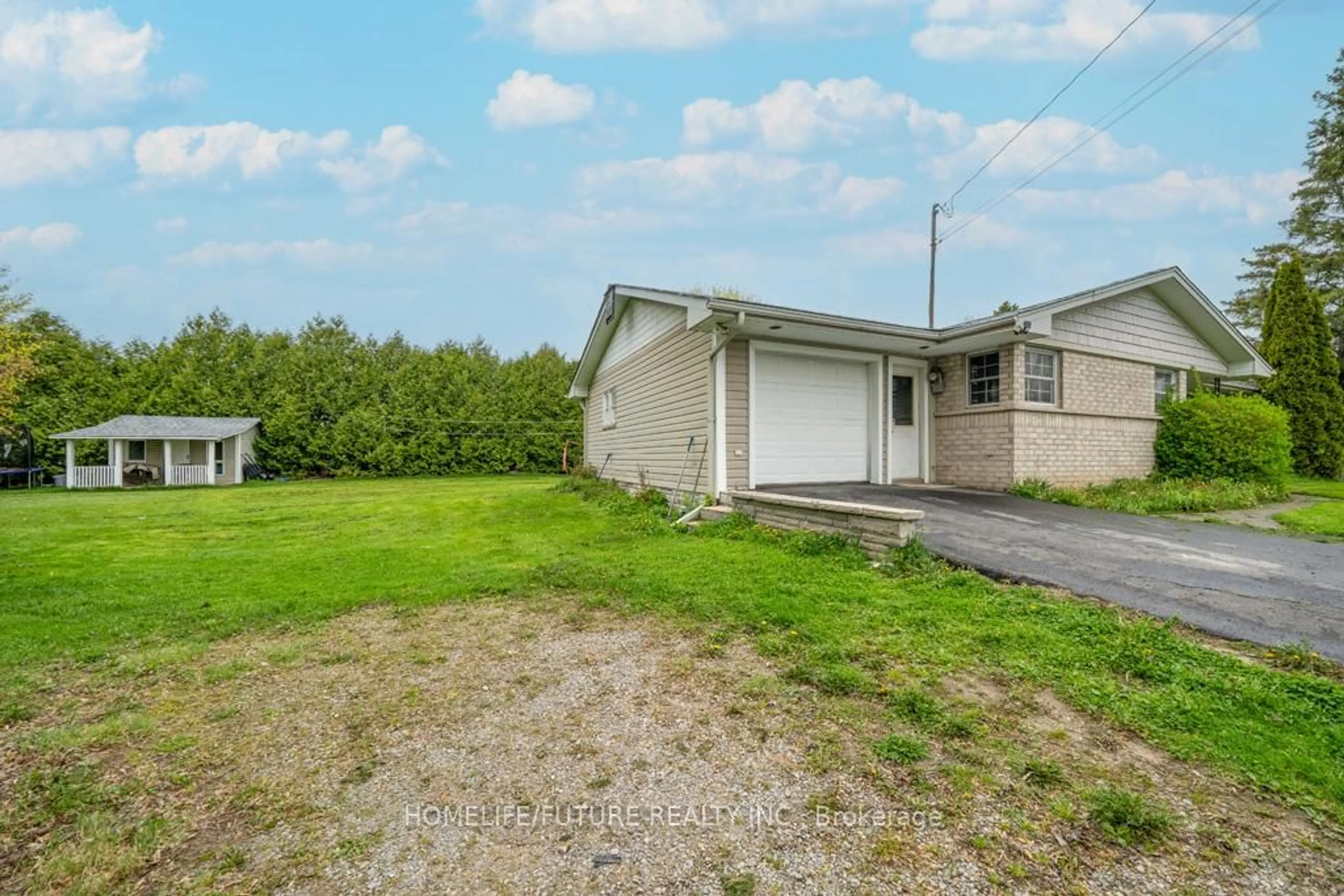 A pic from outside/outdoor area/front of a property/back of a property/a pic from drone, street for 4045 Hwy 35 N/A, Kawartha Lakes Ontario K0M 1G0