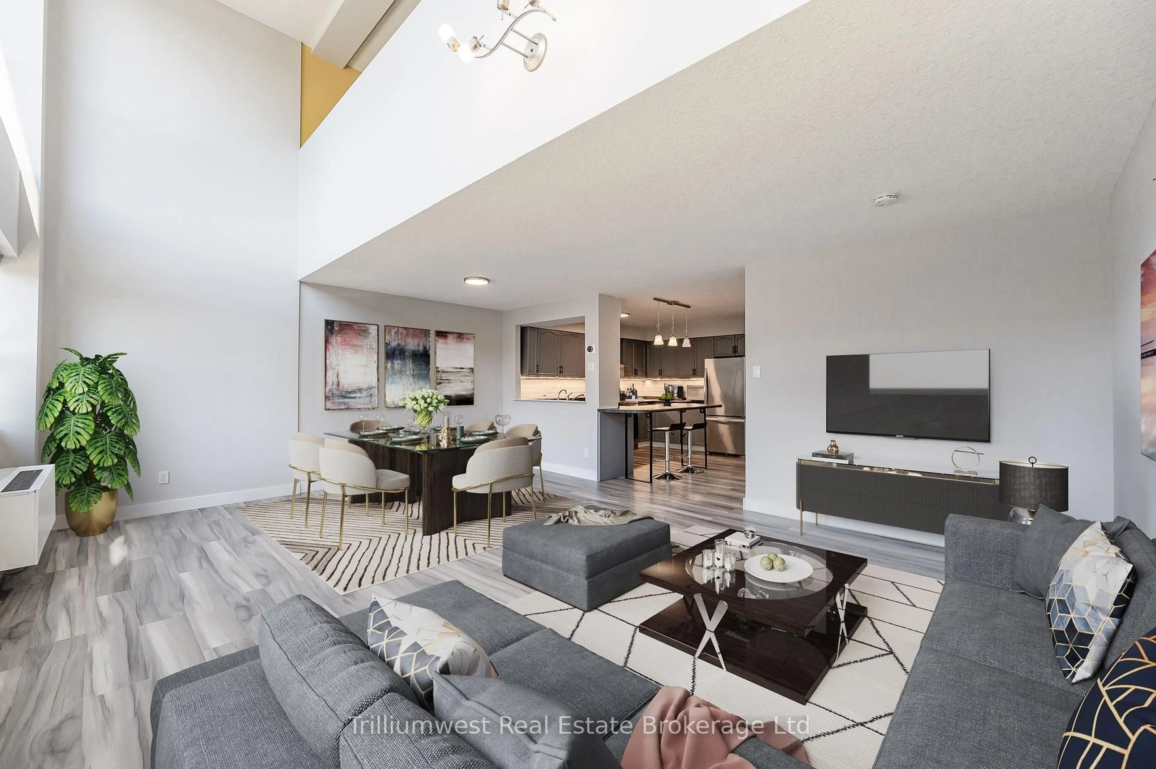 Living room with furniture, unknown for 20 Ellen St #401, Kitchener Ontario N2H 6R7