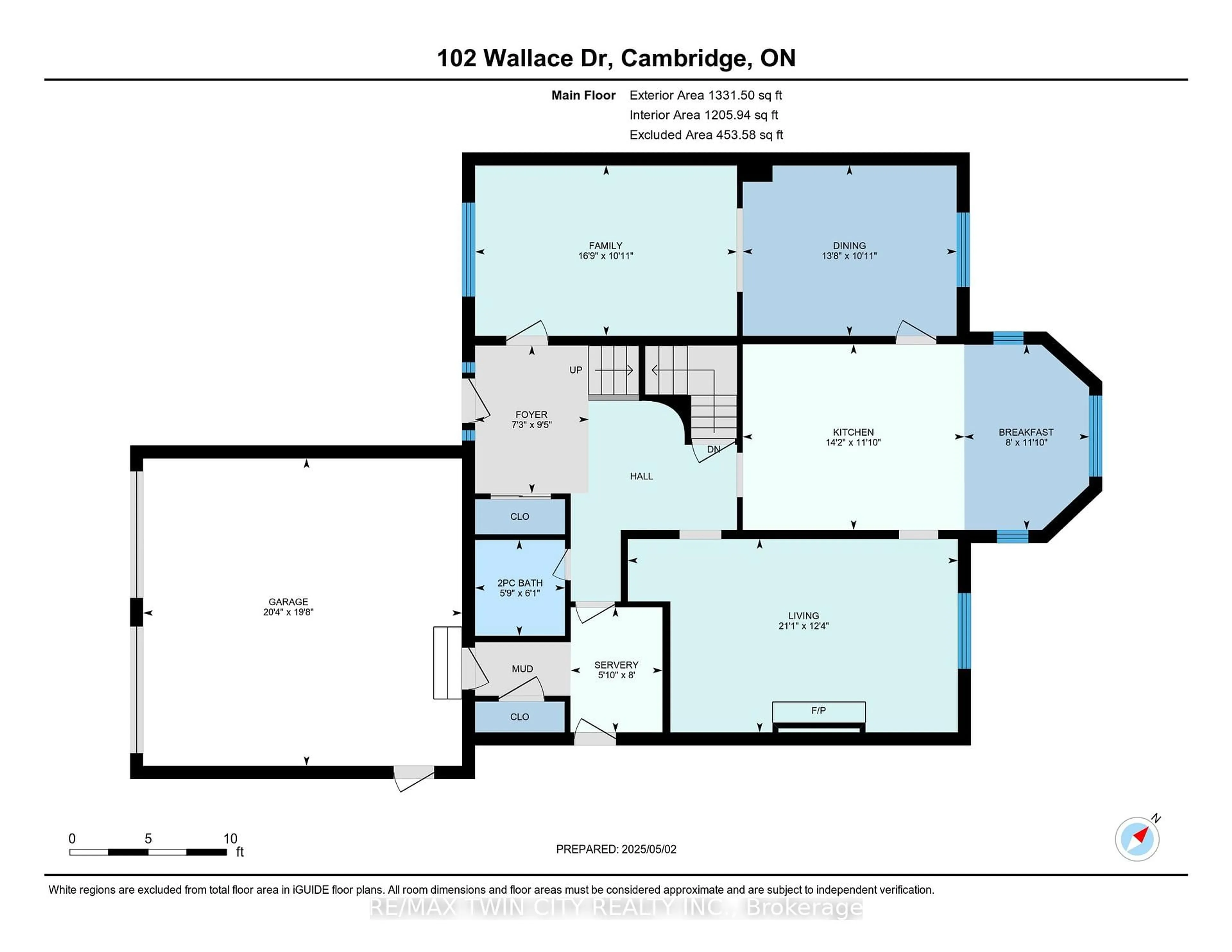 Floor plan for 102 Wallace Dr, Cambridge Ontario N1T 1K8