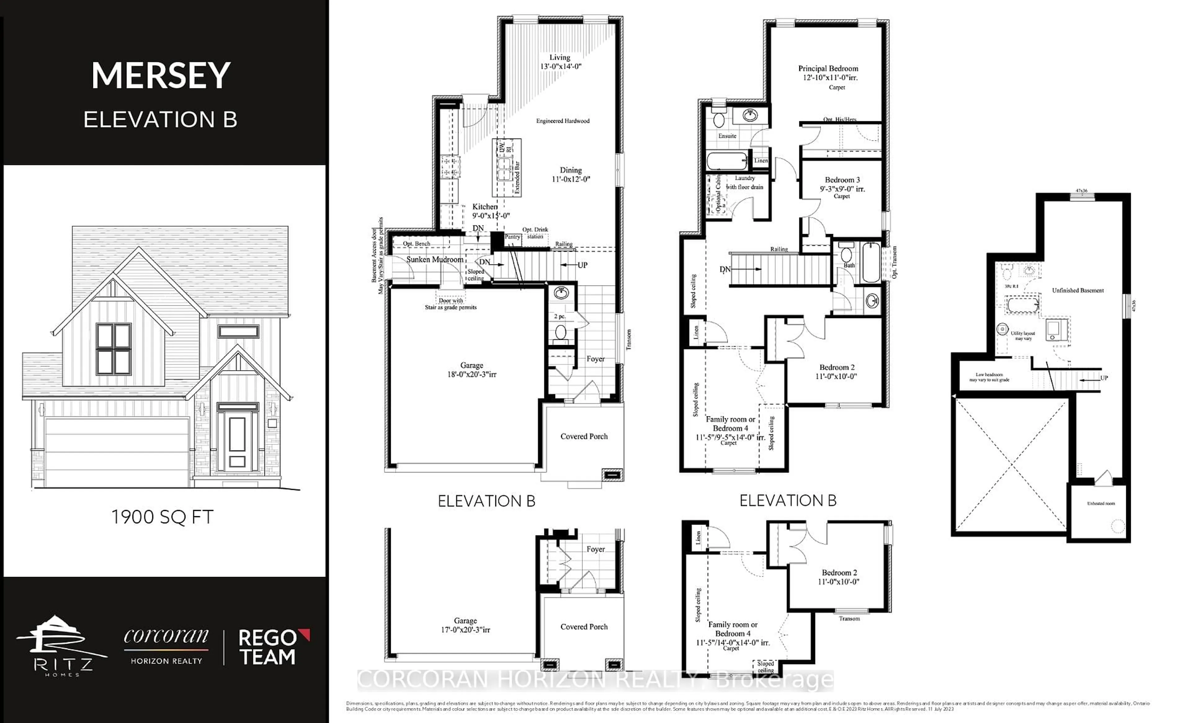 Floor plan for LT 8 Wesley Blvd, Cambridge Ontario N1T 0C6