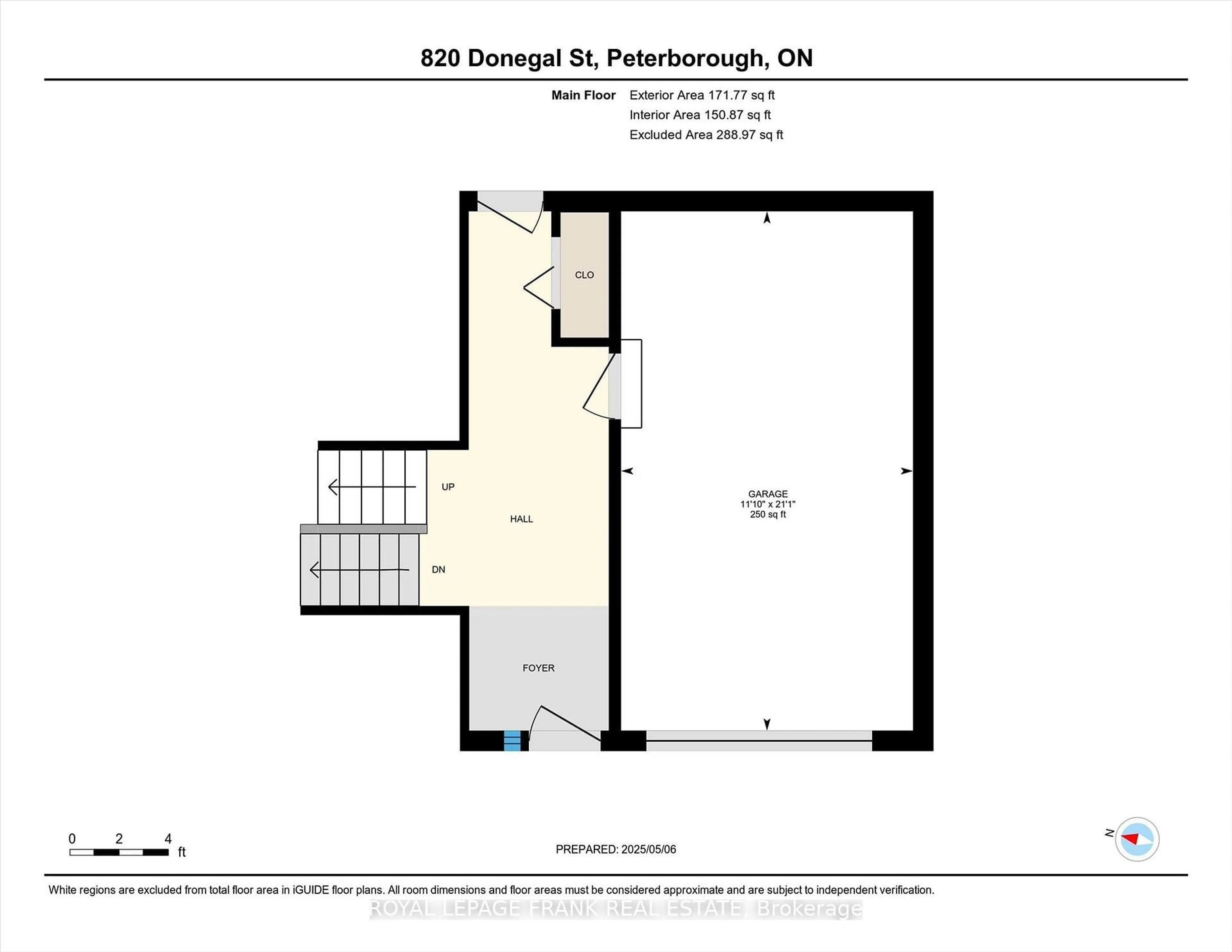 Floor plan for 820 Donegal St, Peterborough North Ontario K9H 4N4