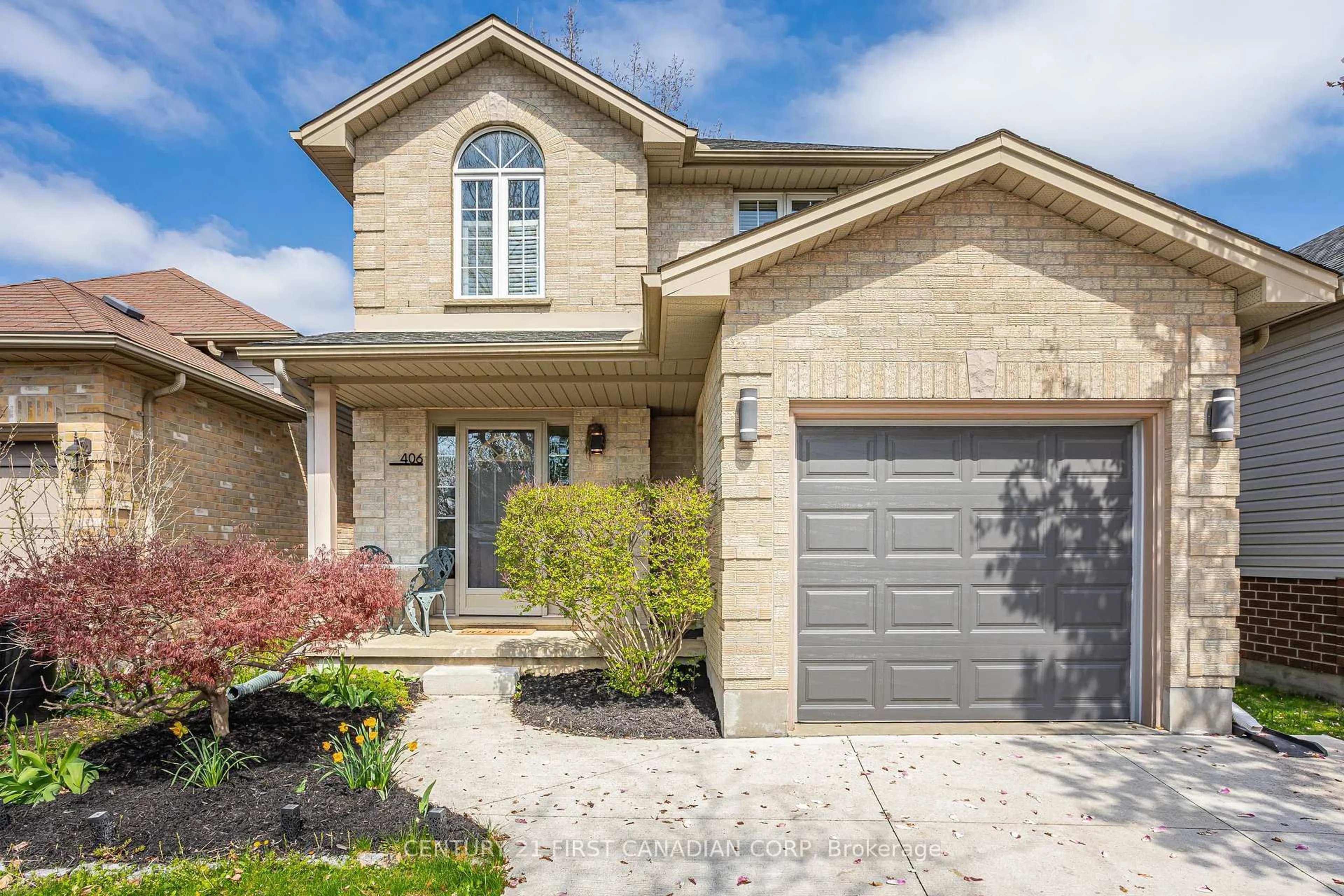 Home with brick exterior material, street for 406 Brookhaven Pl, London East Ontario N5Y 5N5