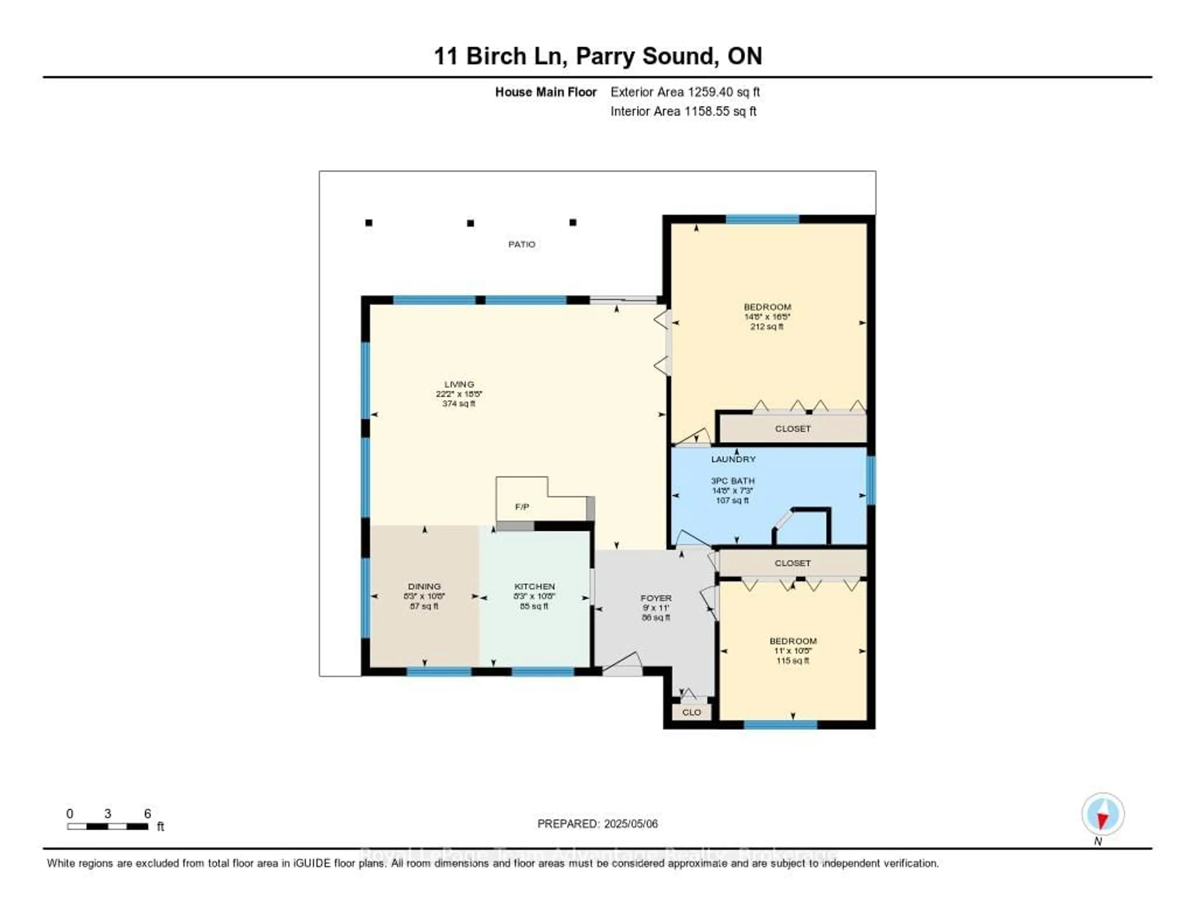 Floor plan for 11 Birch Lane, McDougall Ontario P2A 2W7