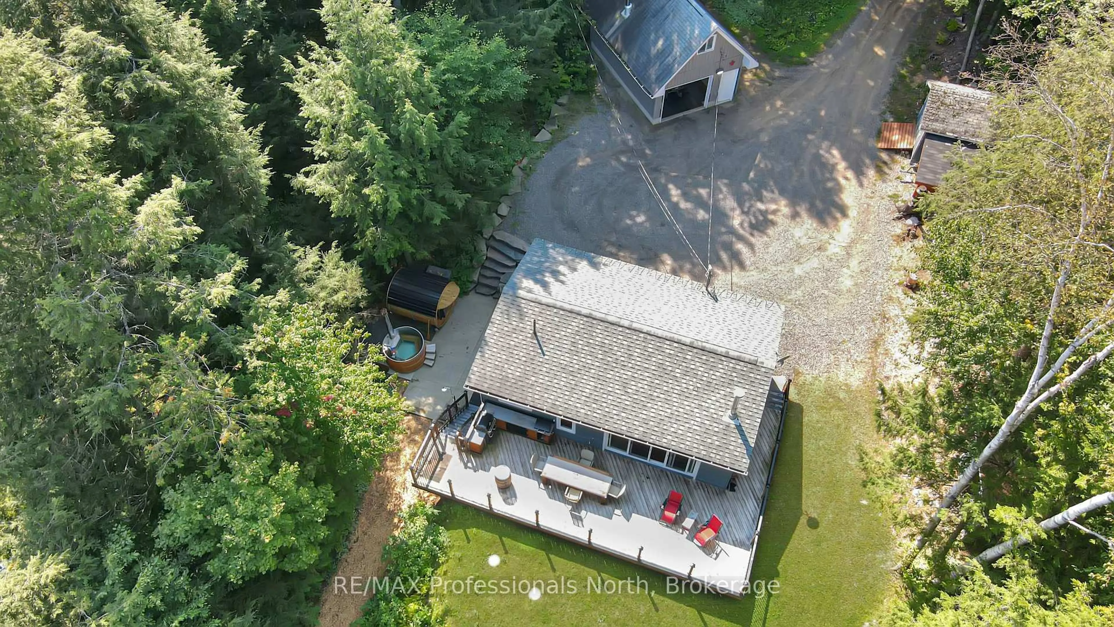 A pic from outside/outdoor area/front of a property/back of a property/a pic from drone, unknown for 1192 Charlie George Lake Dr, Dysart et al Ontario K0L 1X0