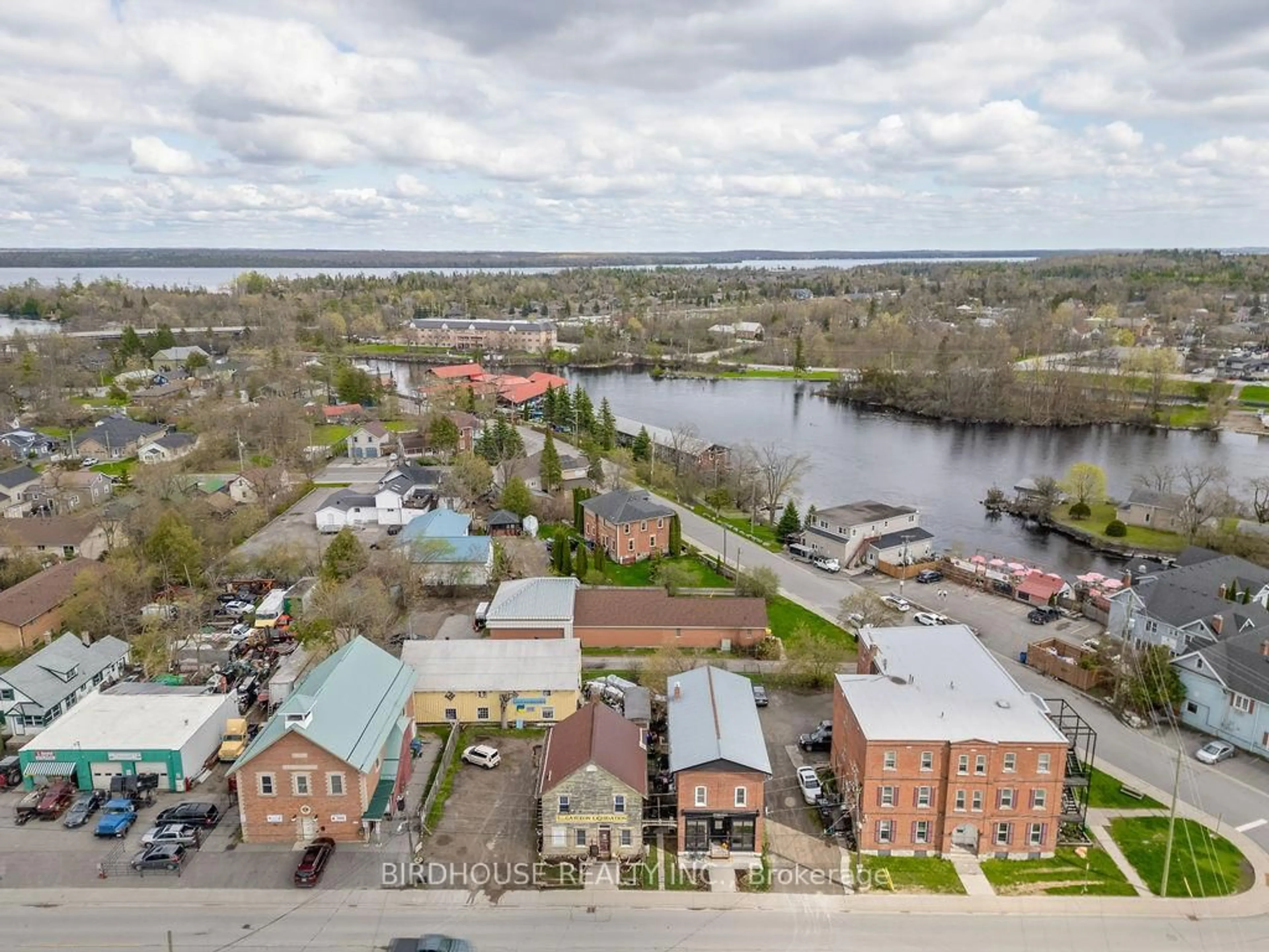 A pic from outside/outdoor area/front of a property/back of a property/a pic from drone, water/lake/river/ocean view for 49 Main St, Kawartha Lakes Ontario K0M 1A0
