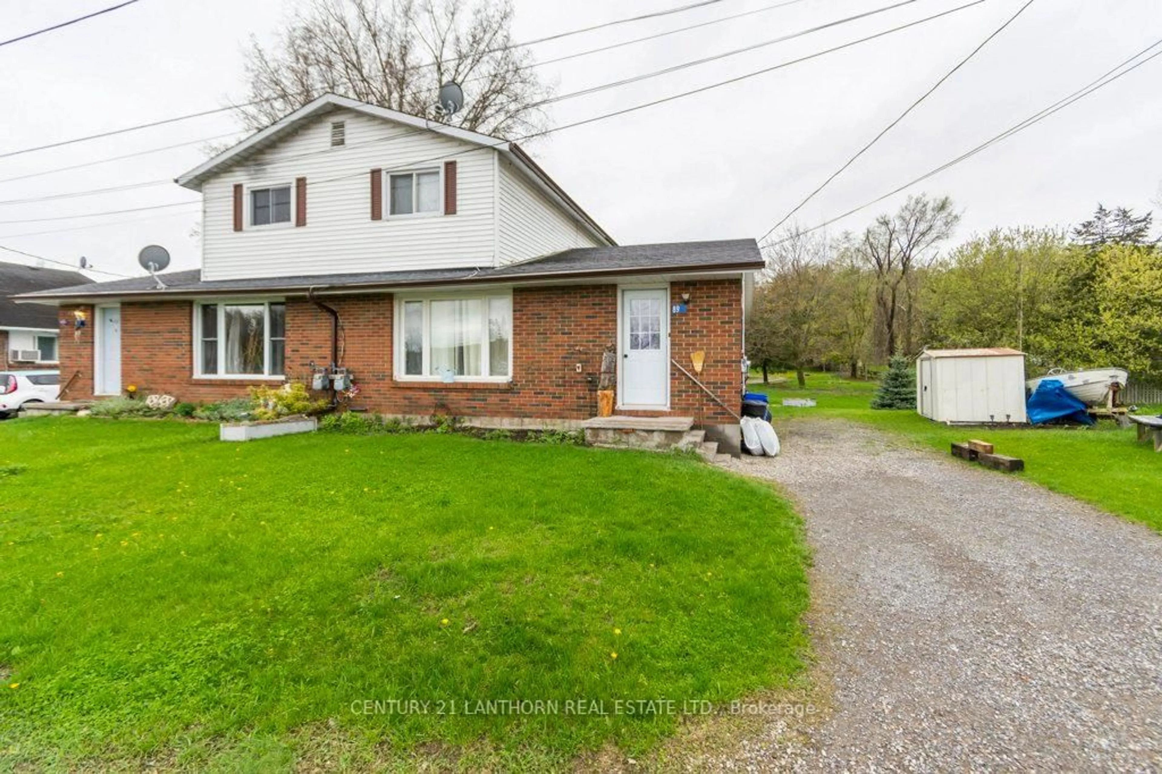 A pic from outside/outdoor area/front of a property/back of a property/a pic from drone, street for 87-89 Scott Ave, Hastings Ontario K0K 2C0