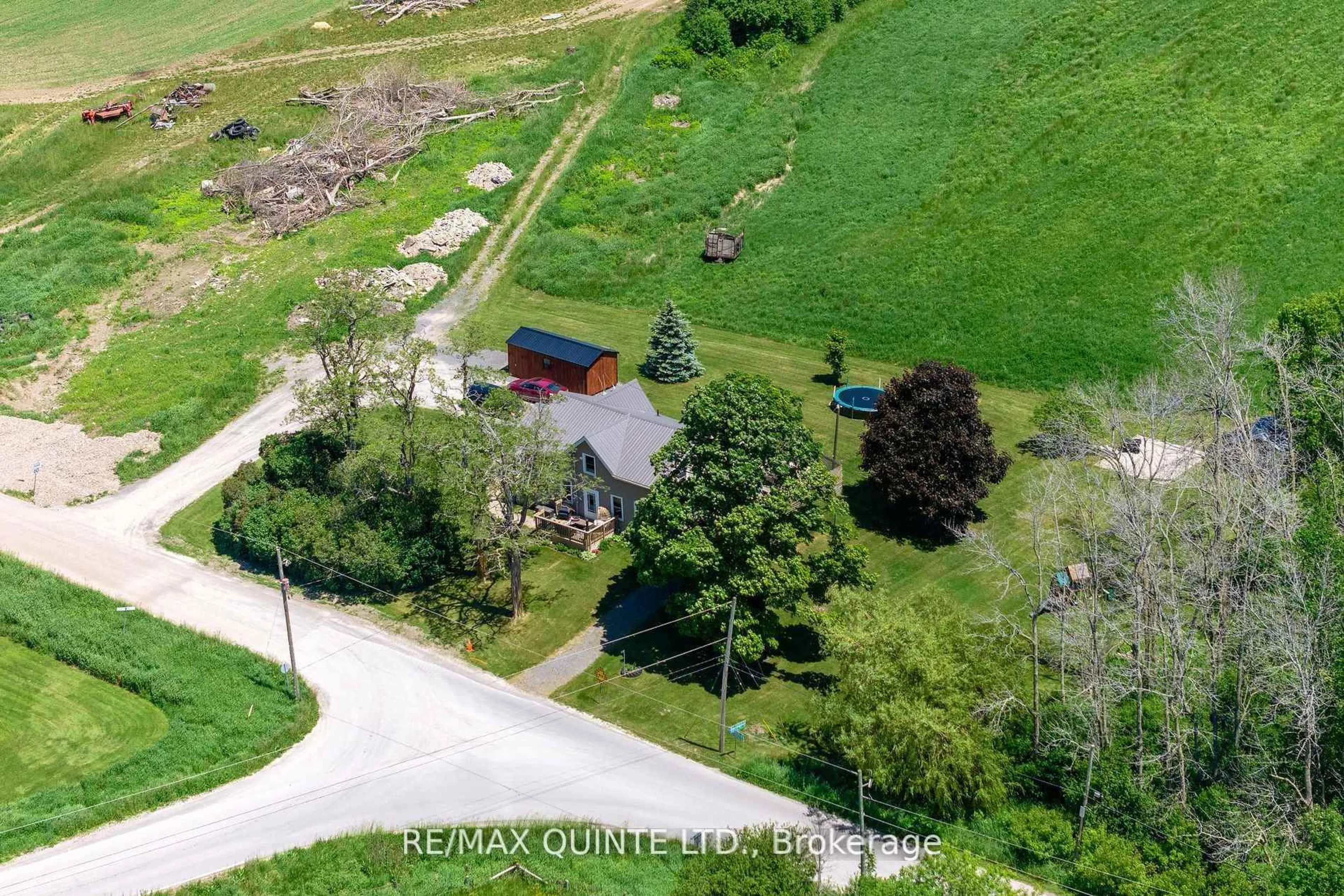 A pic from outside/outdoor area/front of a property/back of a property/a pic from drone, unknown for 2 Baitleys Rd, Prince Edward County Ontario K0K 3L0