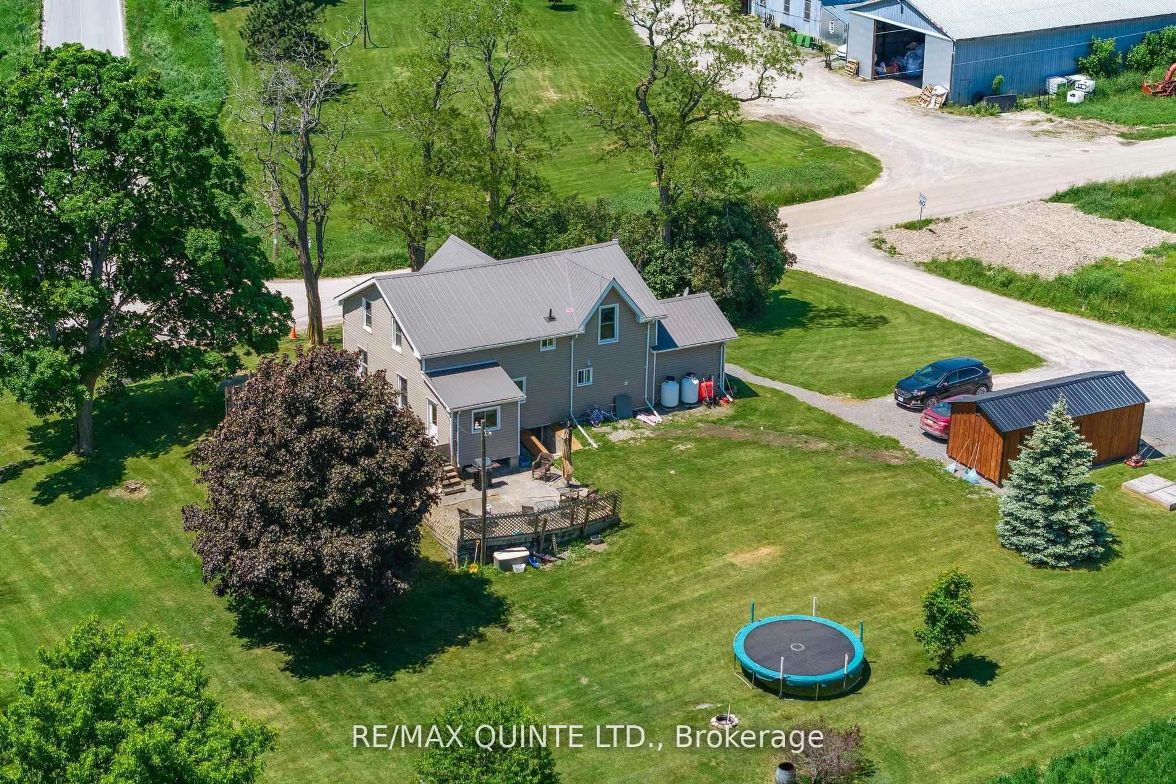 A pic from outside/outdoor area/front of a property/back of a property/a pic from drone, water/lake/river/ocean view for 2 Baitleys Rd, Prince Edward County Ontario K0K 3L0