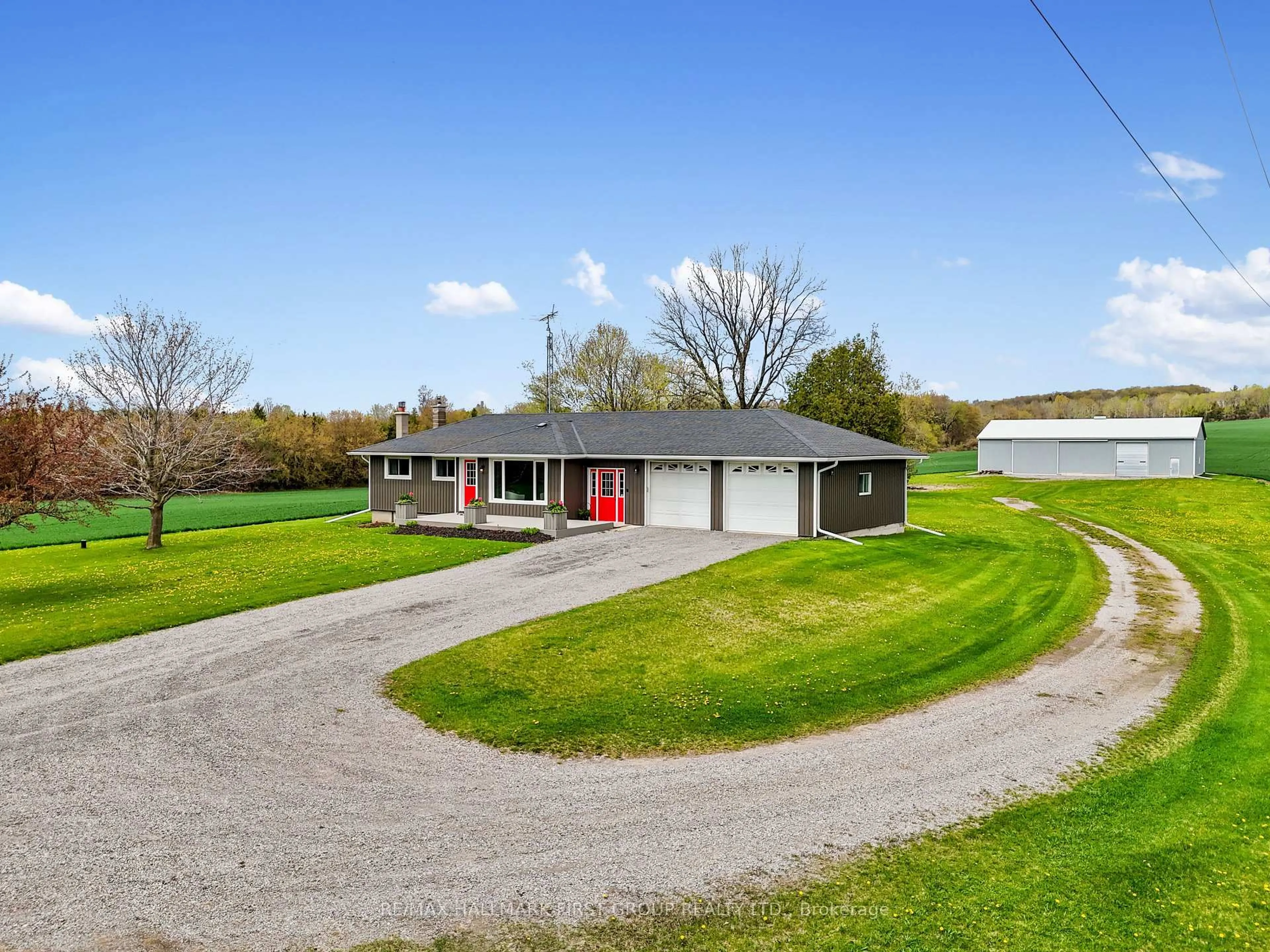 A pic from outside/outdoor area/front of a property/back of a property/a pic from drone, street for 2350 7th Line, Port Hope Ontario L1A 3V5